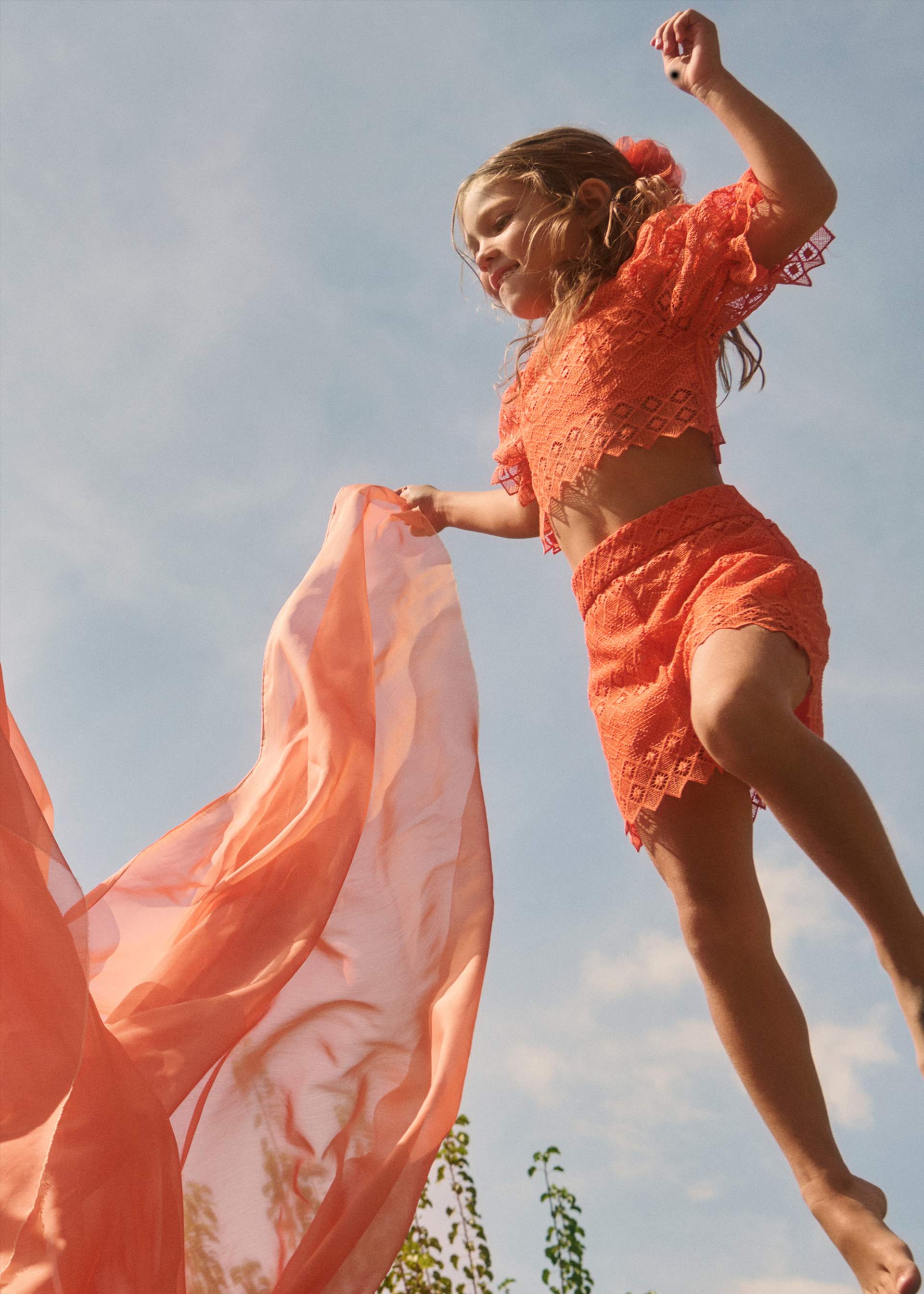 Ensemble bermuda guipure fille