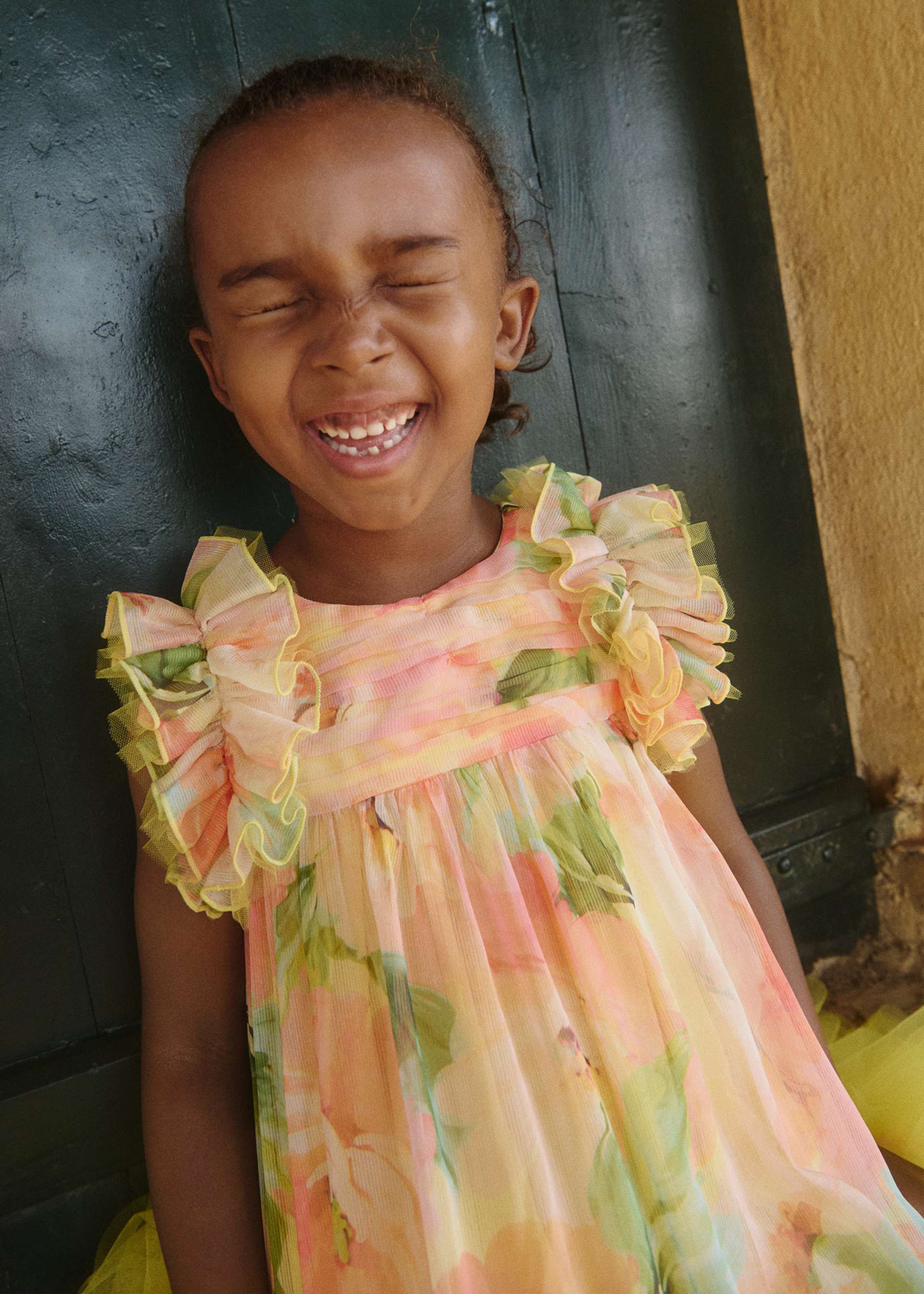 Girl Printed Tulle Dress