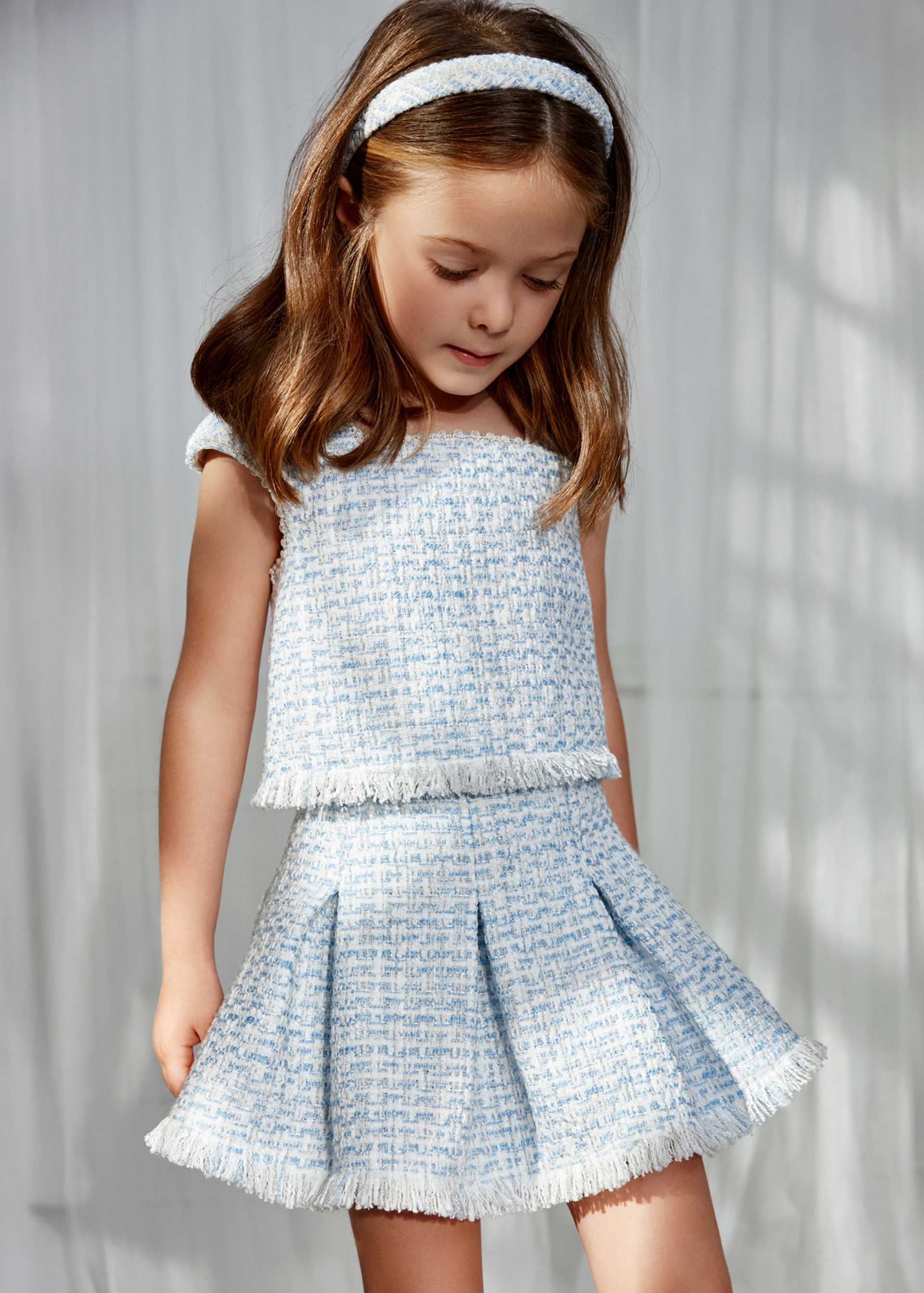 Conjunto falda tweed niña