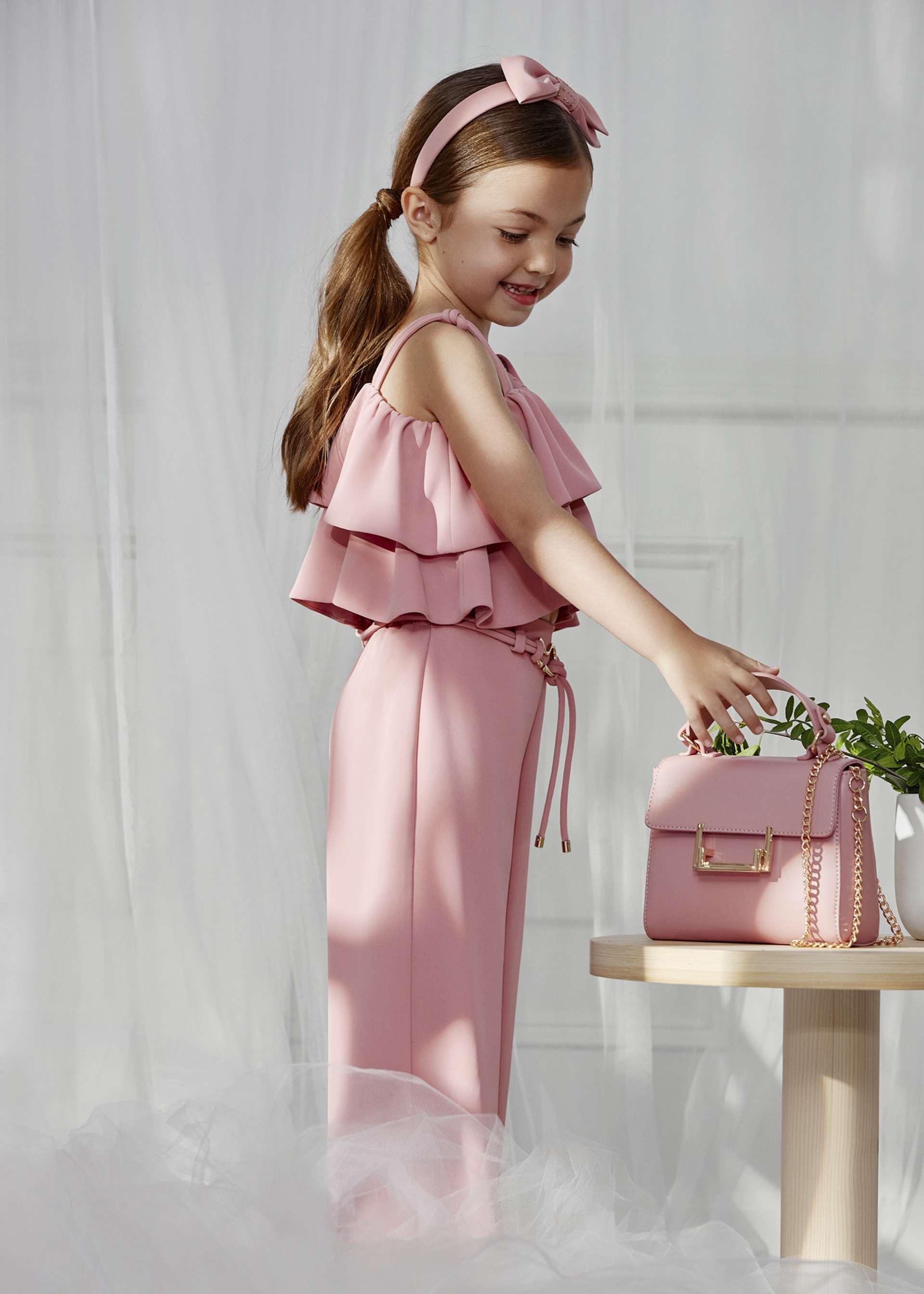 Girl Crepe Pants and Top Set