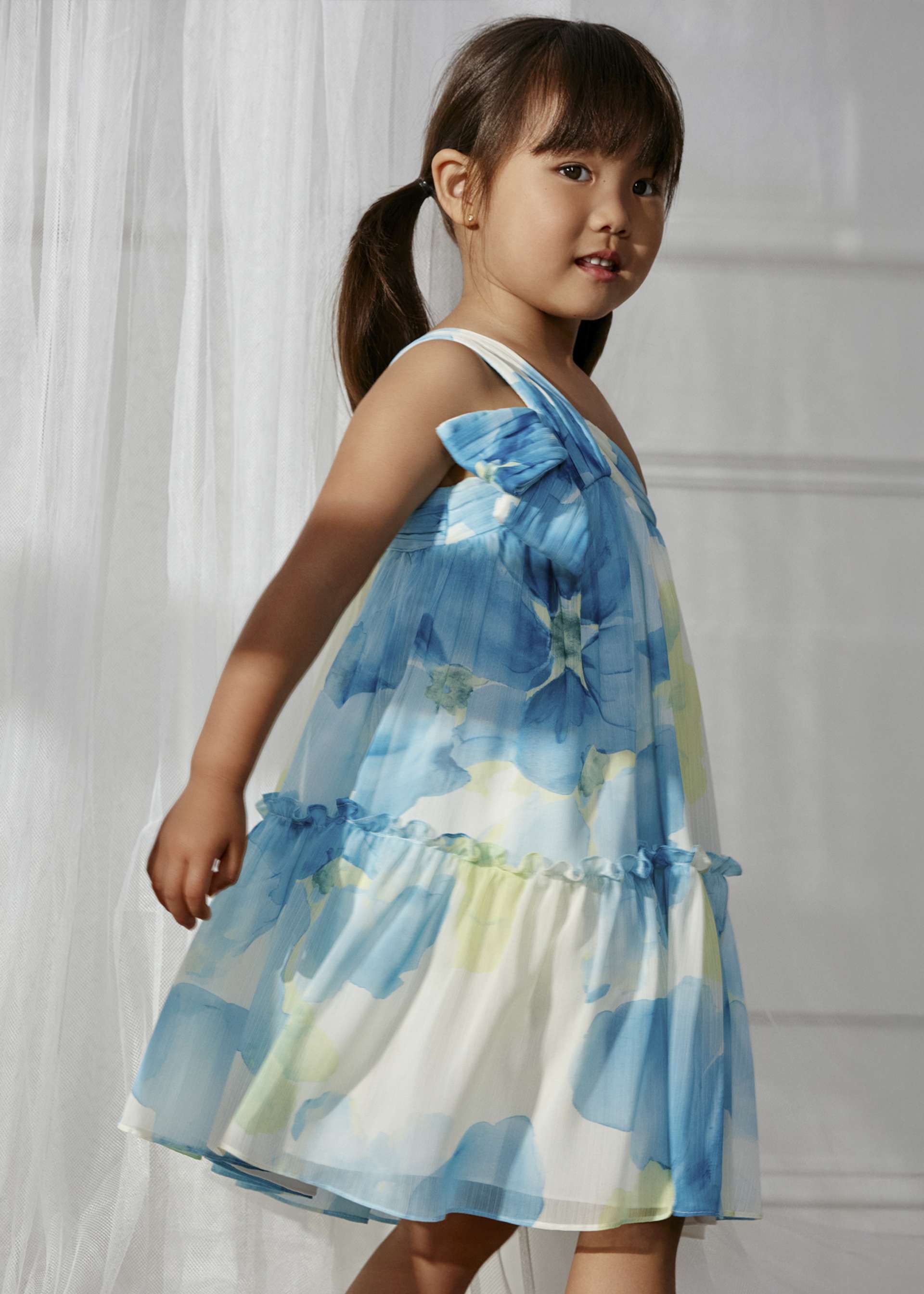 Girl Printed Chiffon Dress