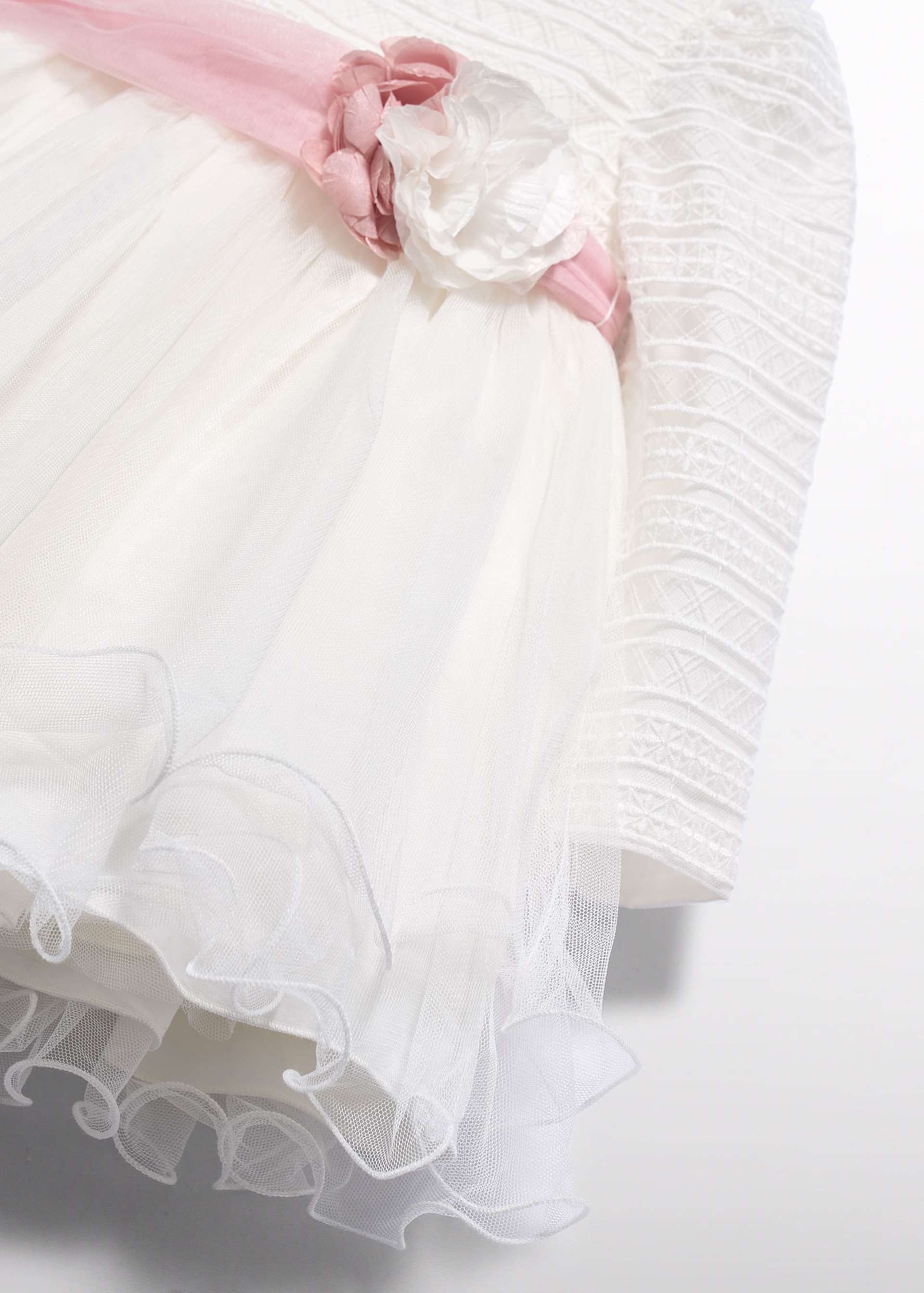 Vestido tule fitas bebé menina