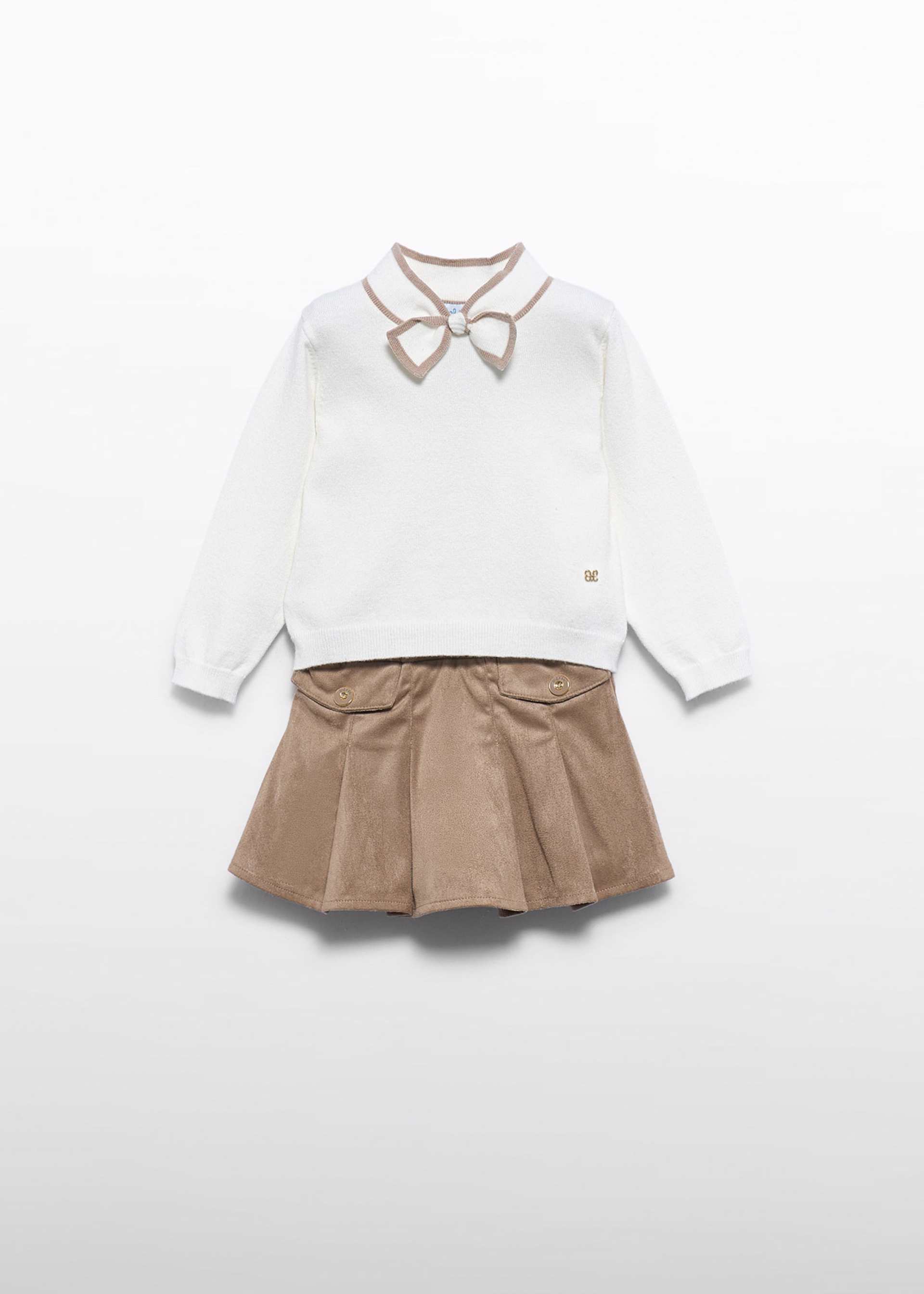 Conjunto saia camurça bebé menina