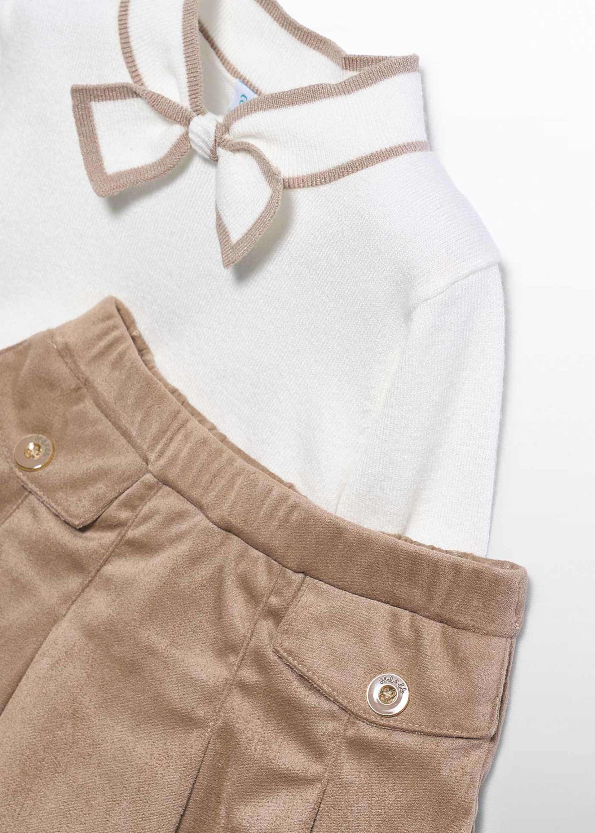 Conjunto saia camurça bebé menina
