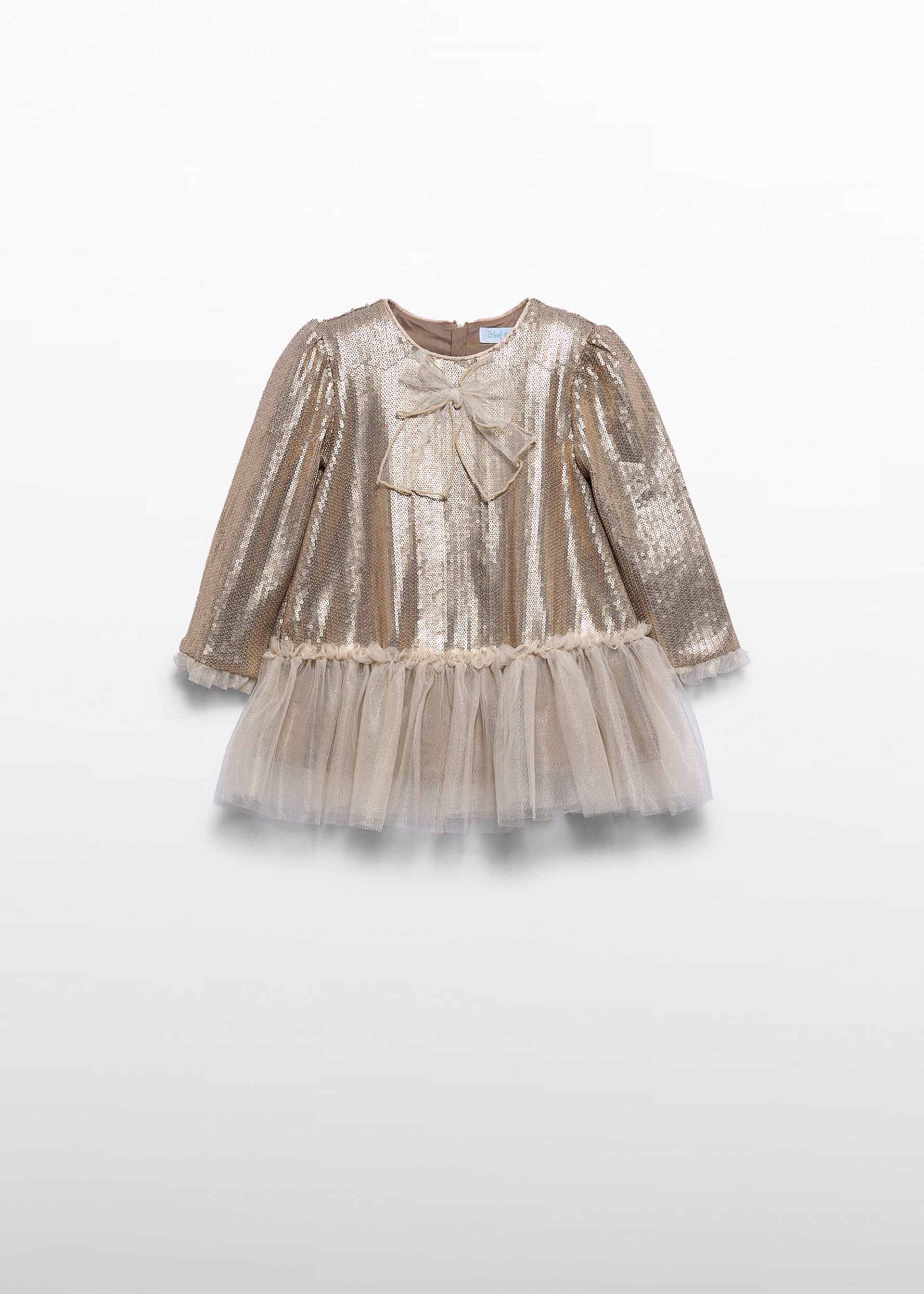Vestido lentejoulas bebé menina
