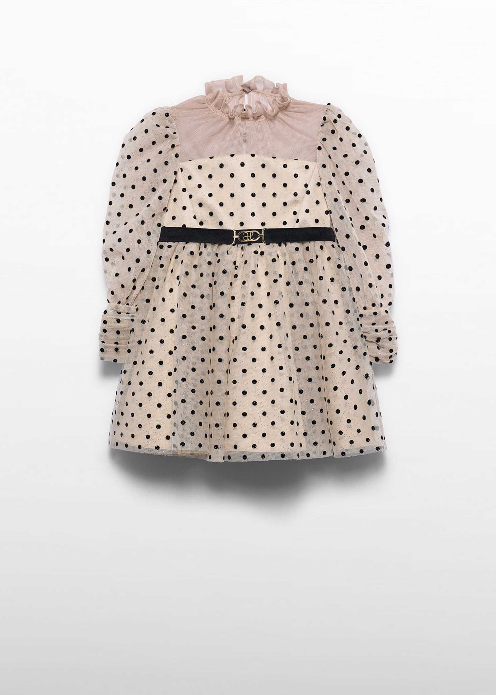Girls' tulle dress with floral print
