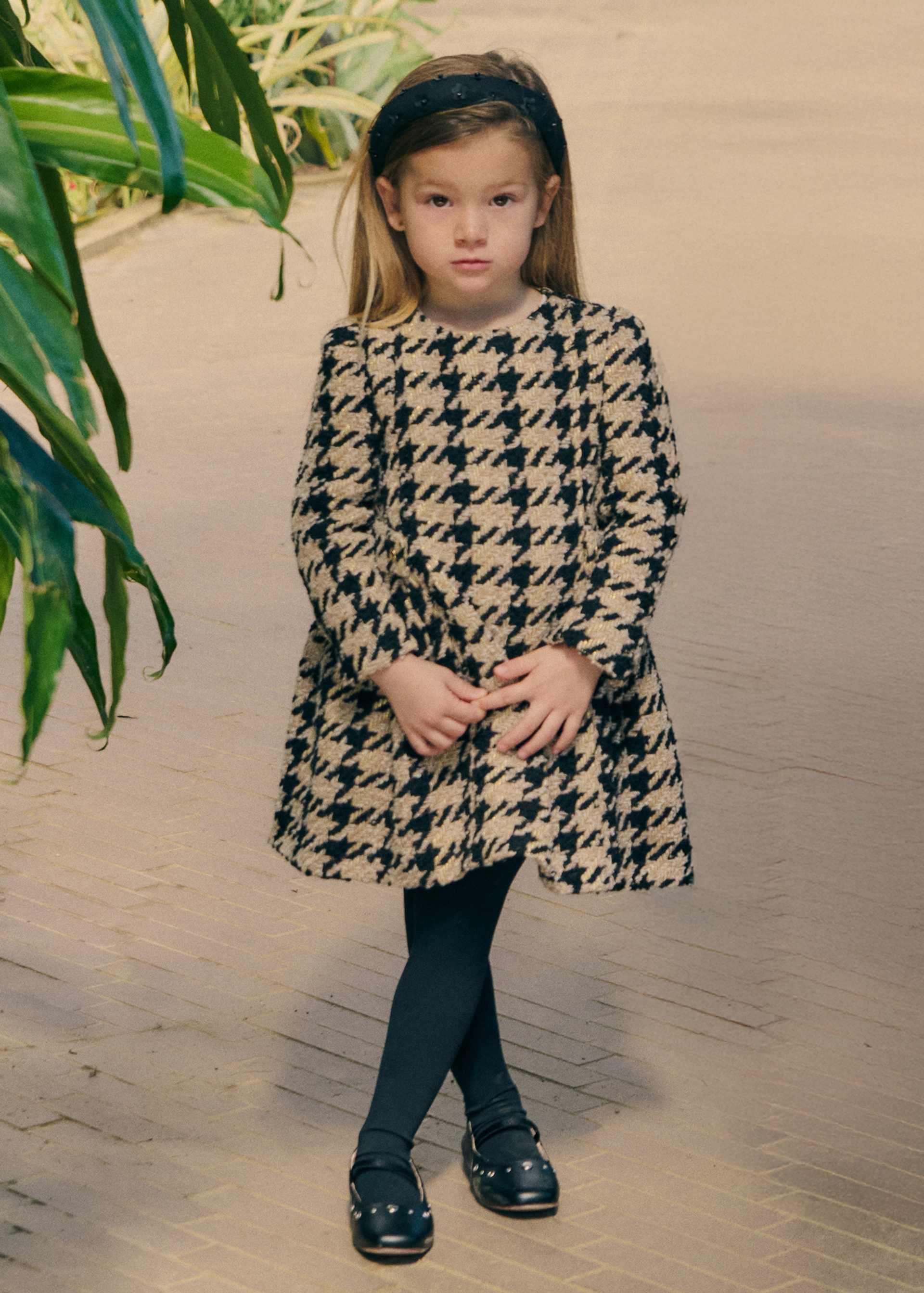 Vestido tweed pata de galo menina