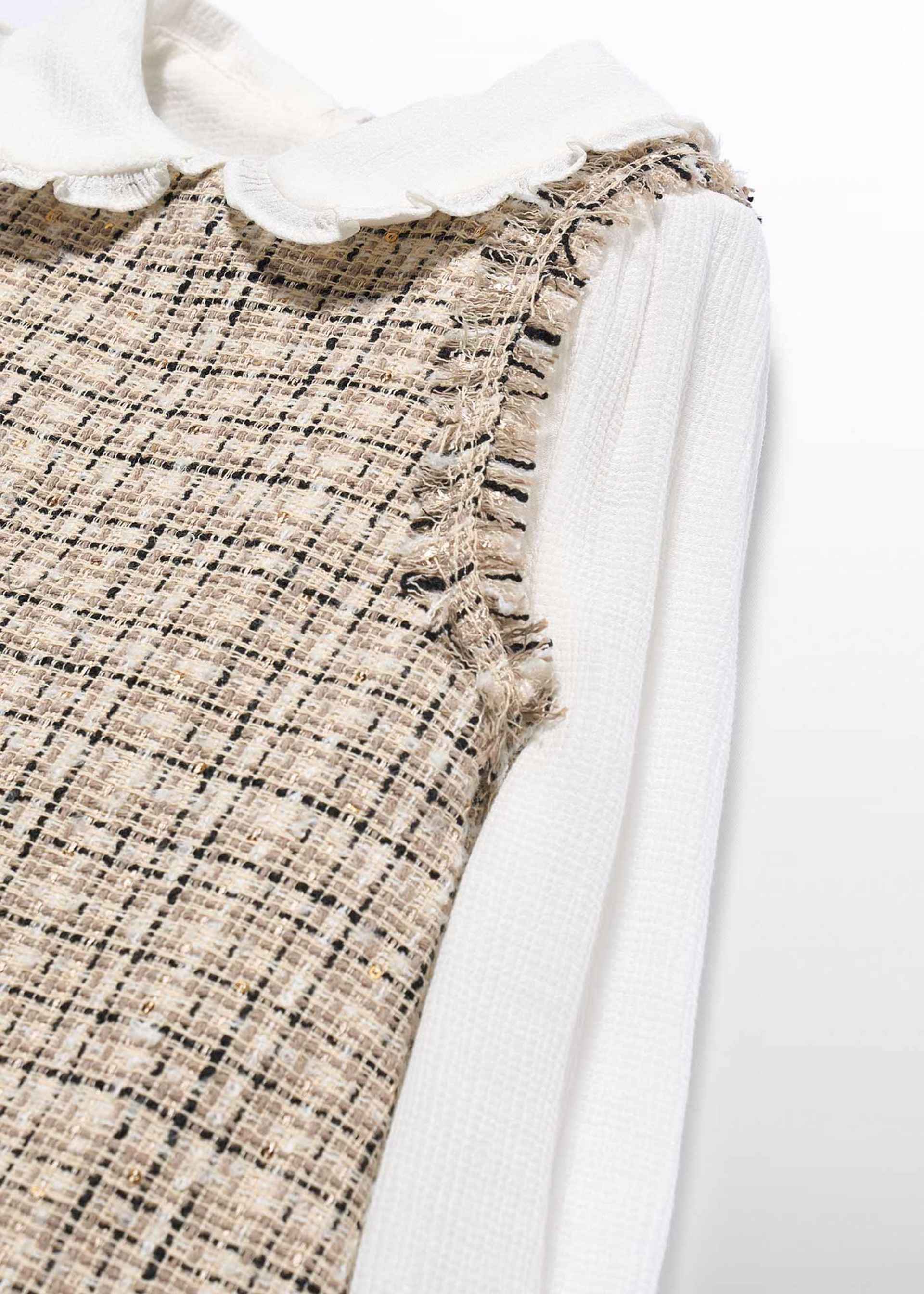 Girls' tweed pinafore dress