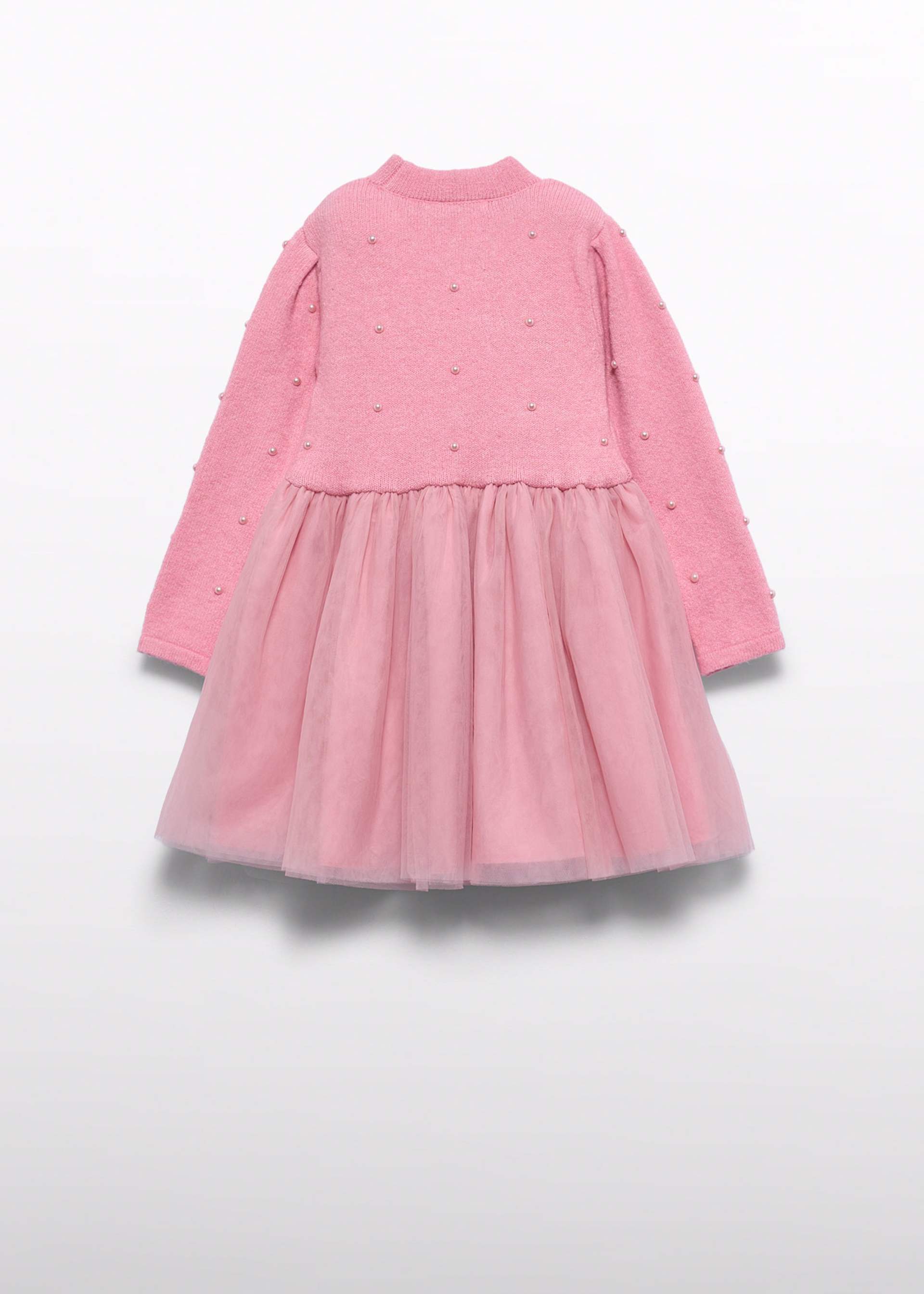 Girl Knit Dress with Pearls