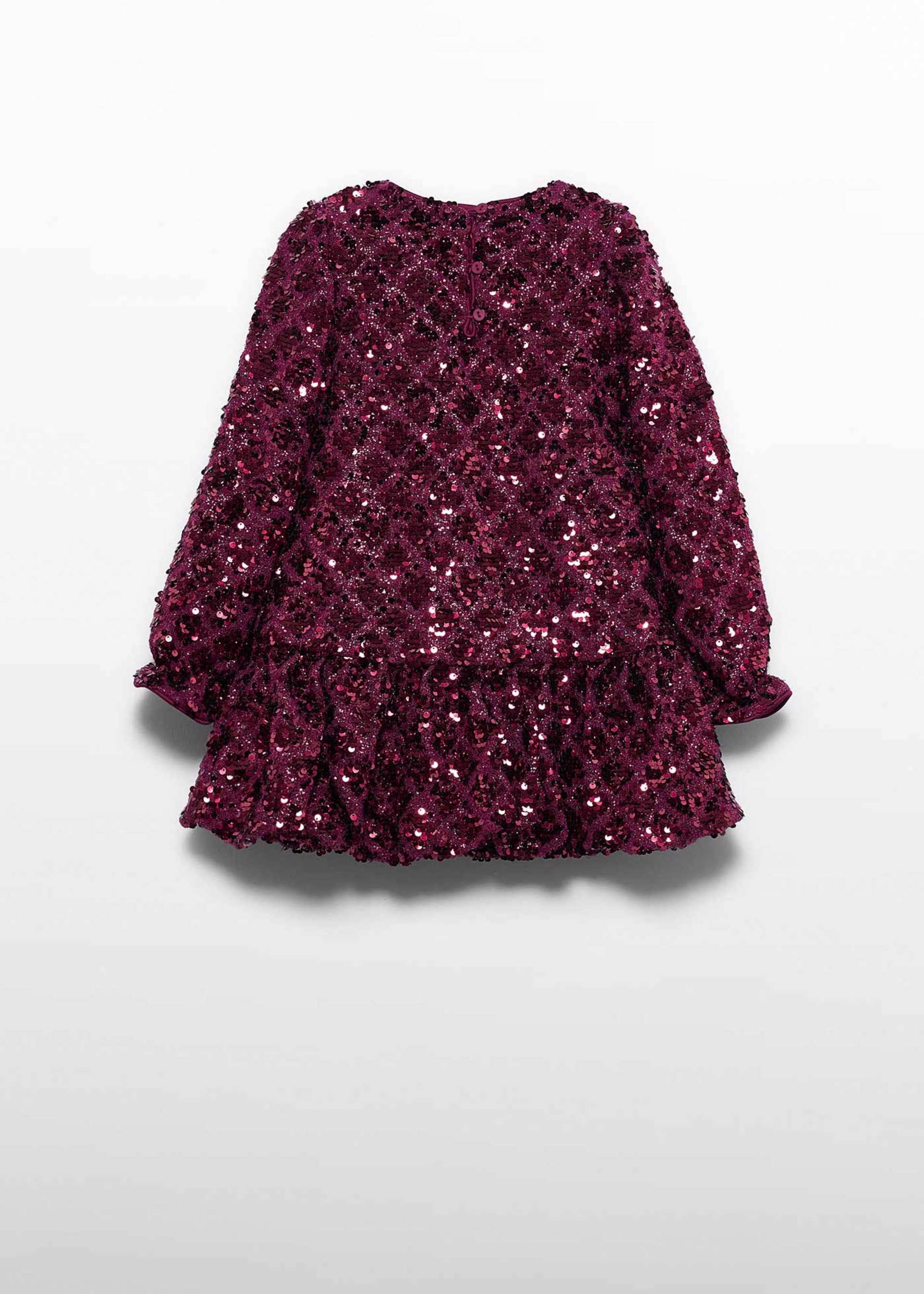 Girls' diamond-pattern sequinned dress