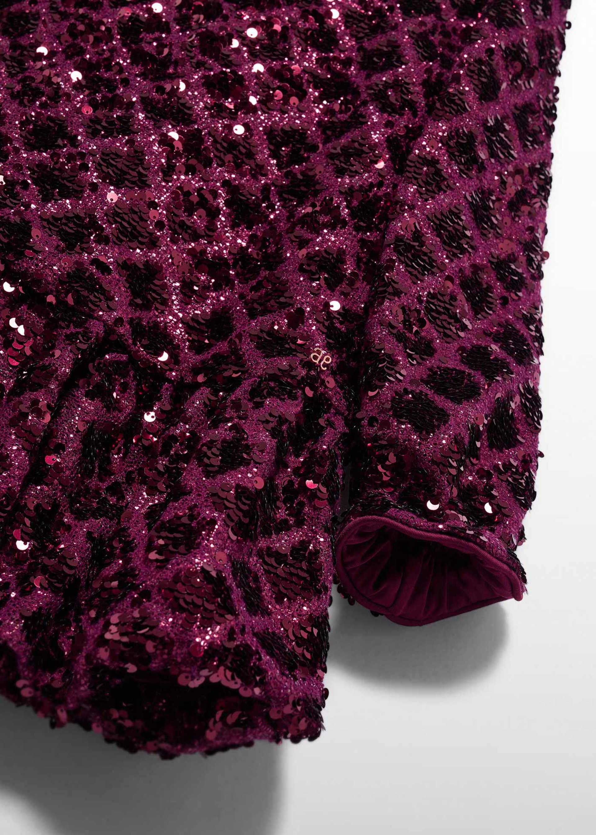 Girls' diamond-pattern sequinned dress
