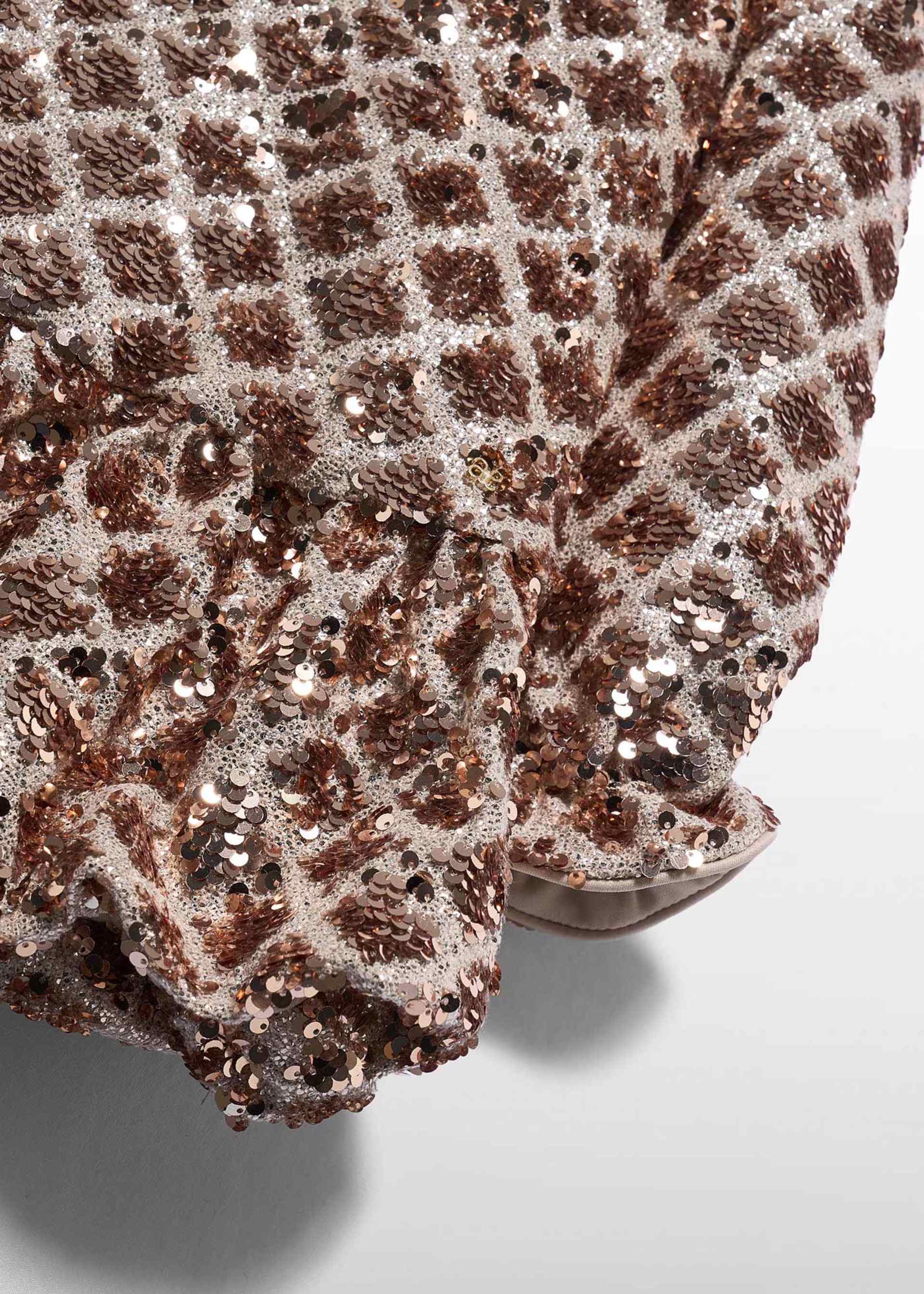 Girls' diamond-pattern sequinned dress