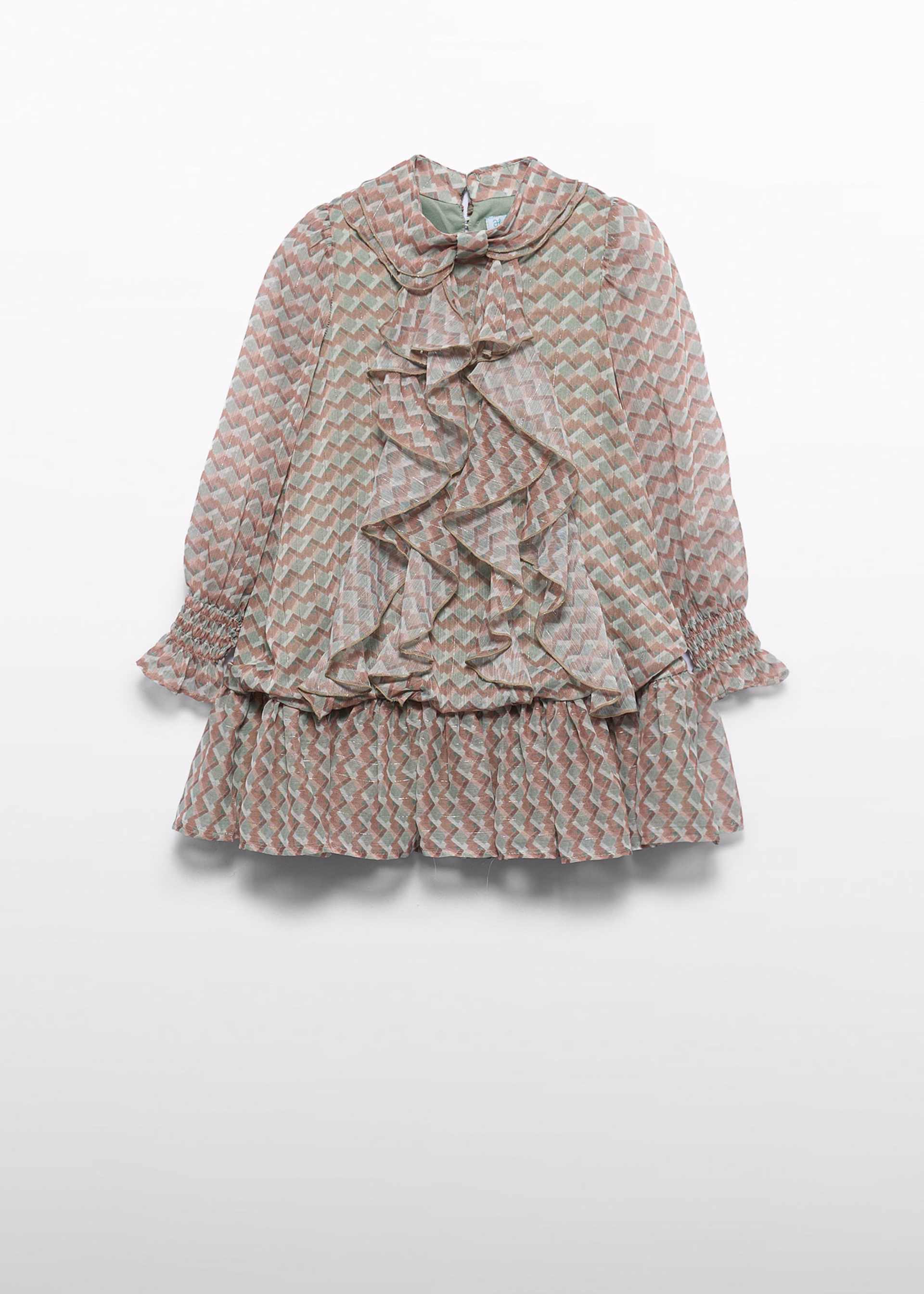 Sukienka z gazy ze wzorem dla dziewczynki