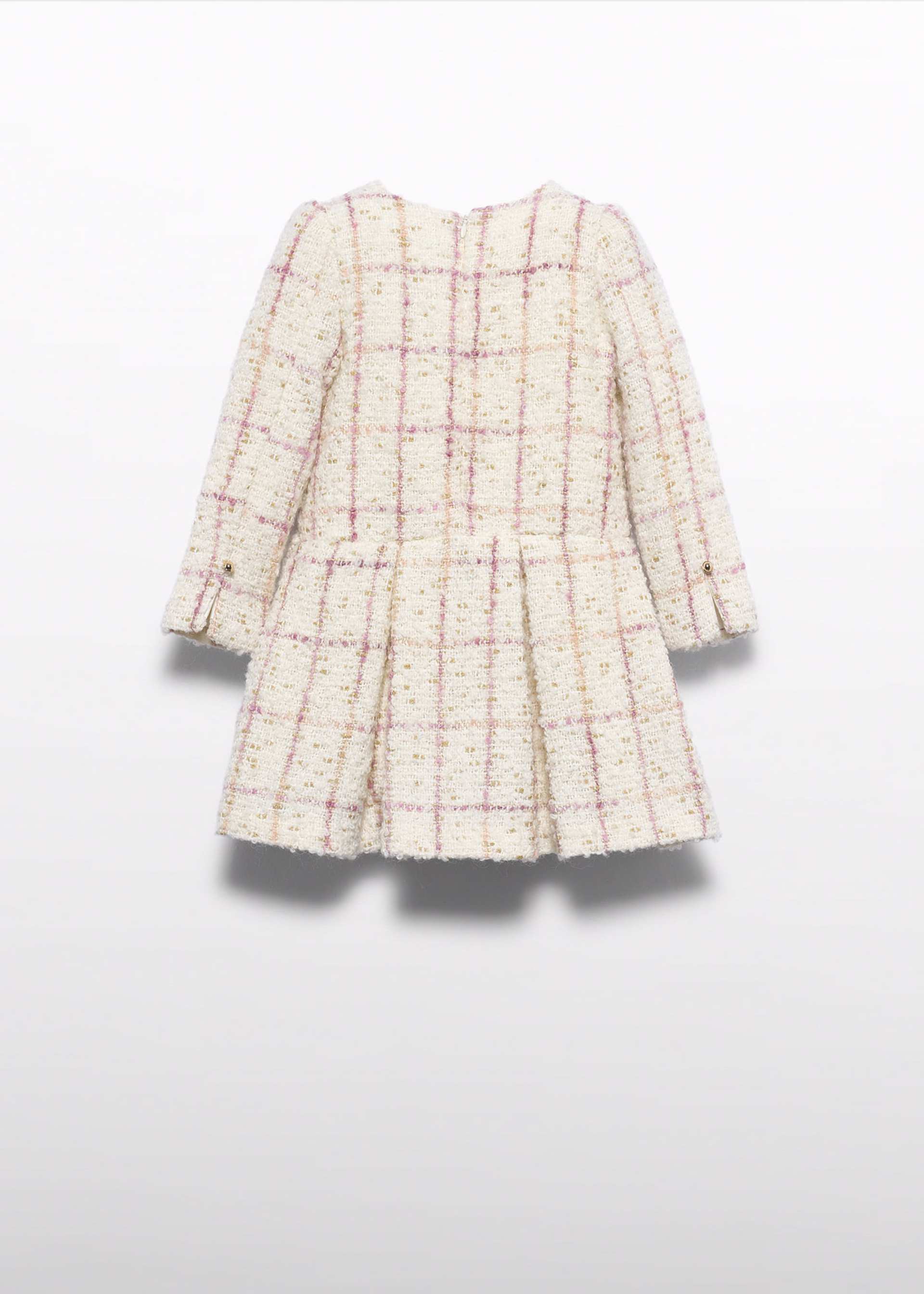 Vestido tweed quadrados menina