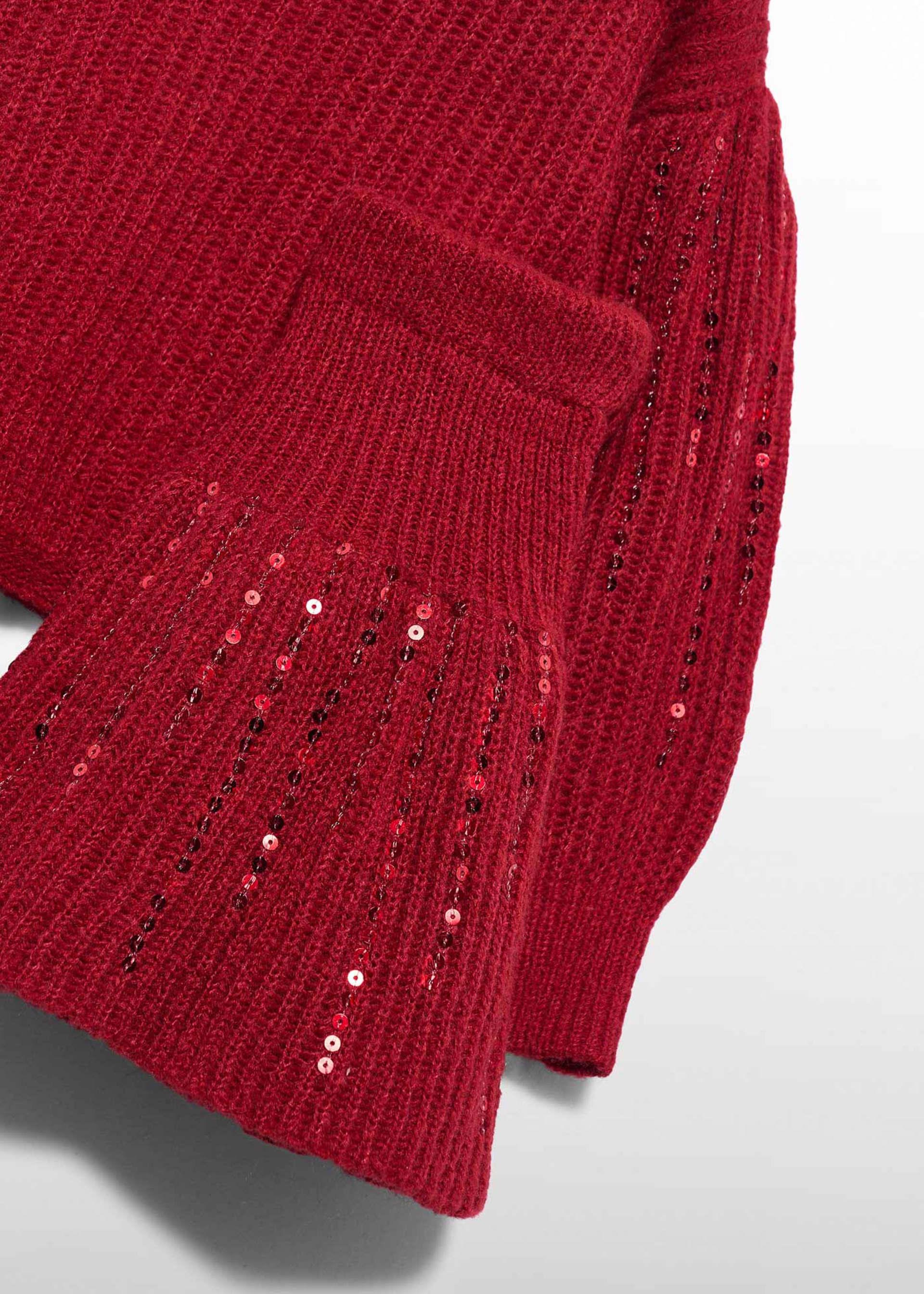 Girls' sequinned knitted skirt set