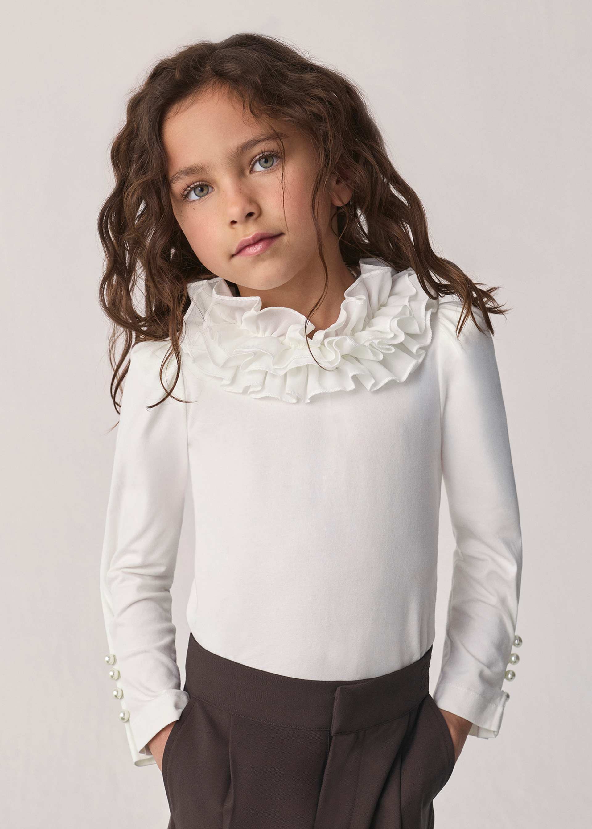 T-shirt à volants fille