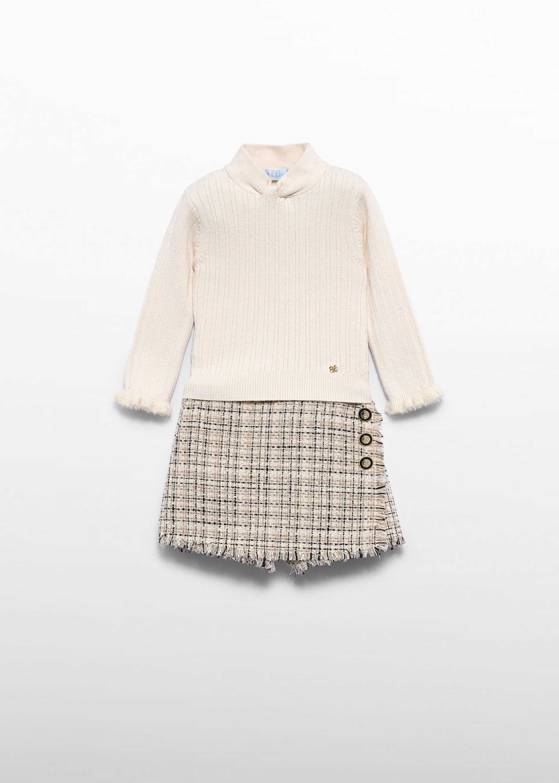 Conjunto bermuda tweed bebé menina