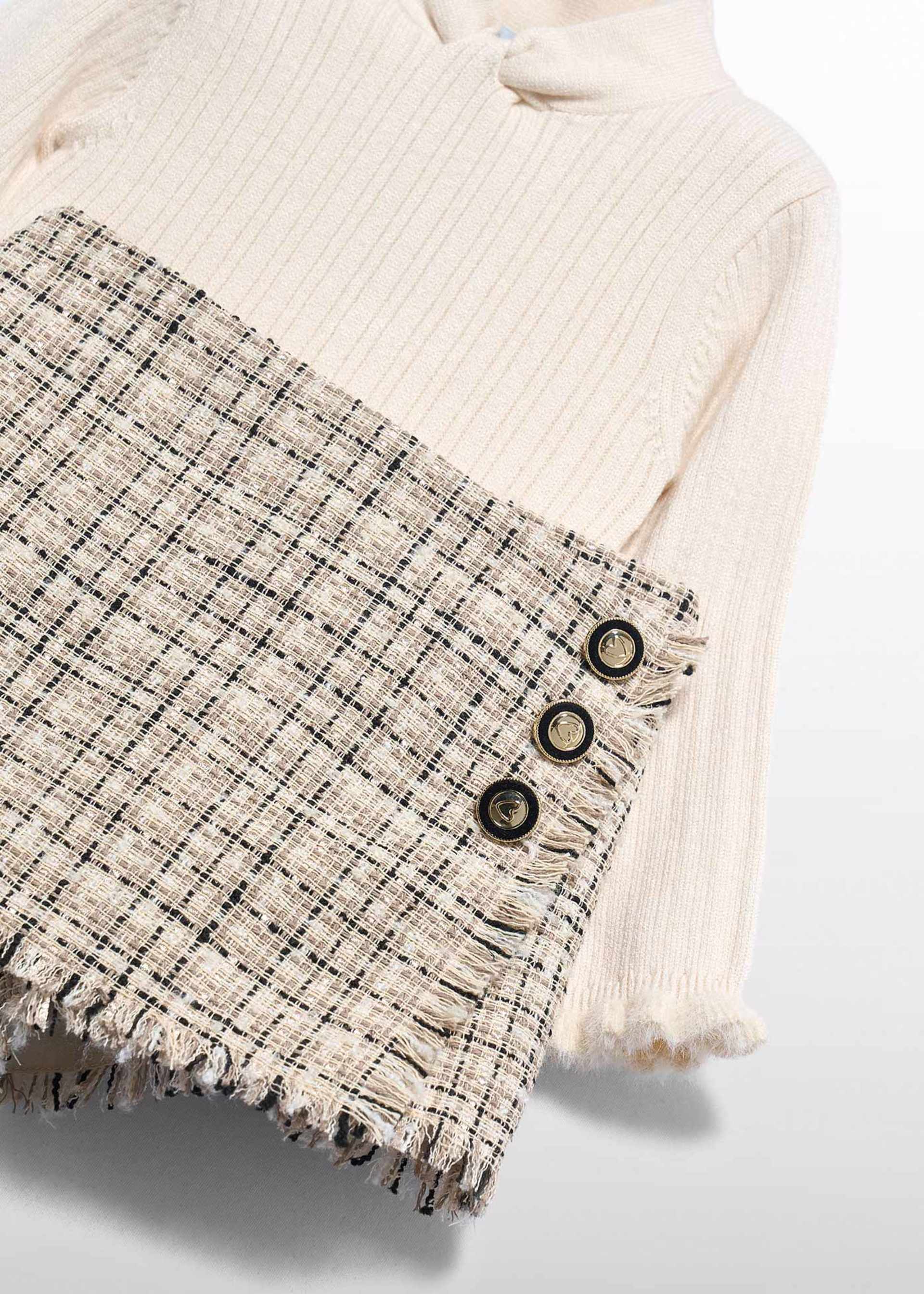 Tweed Bermuda shorts set for baby girls