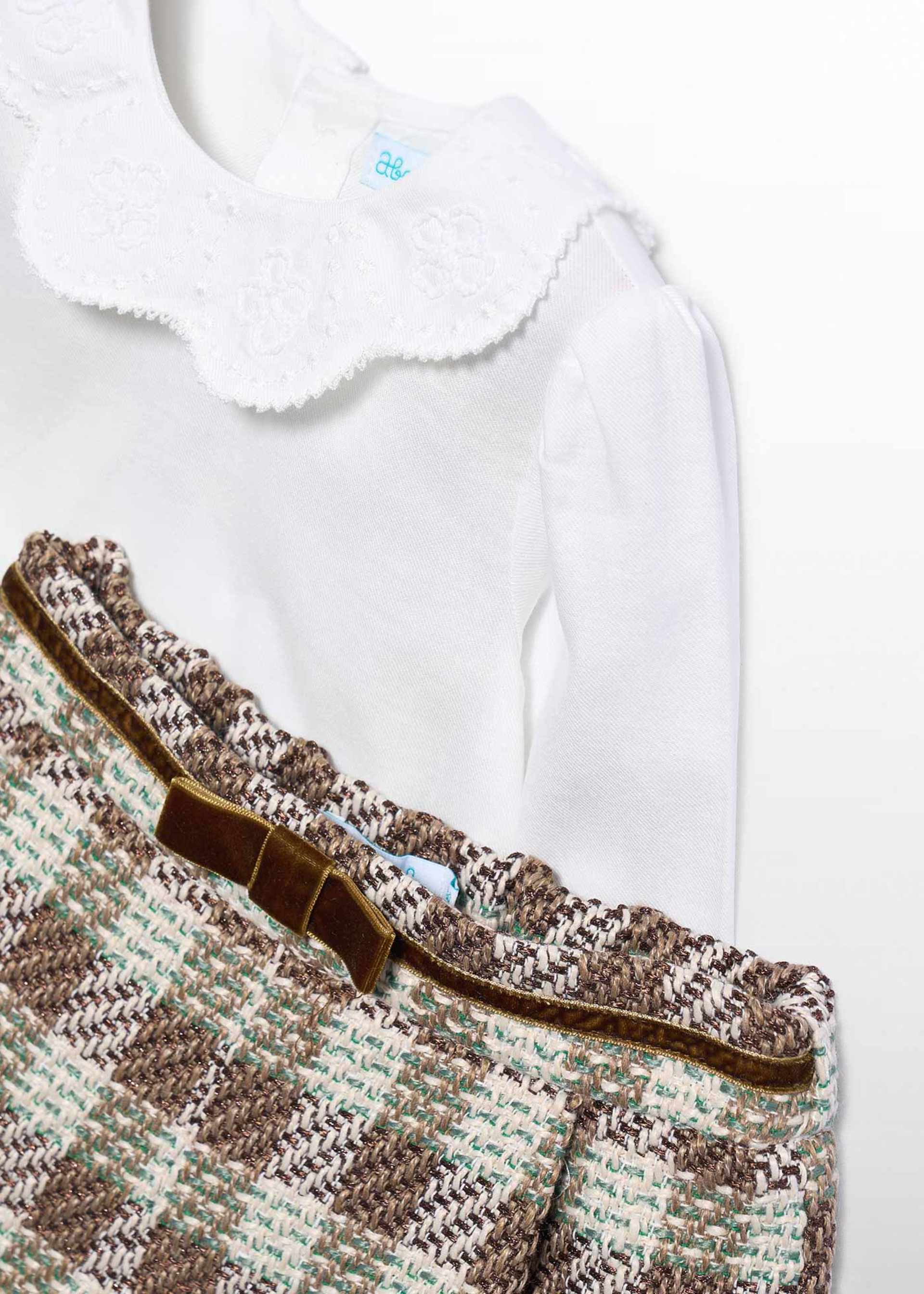Baby Girl Checked Shorts Set