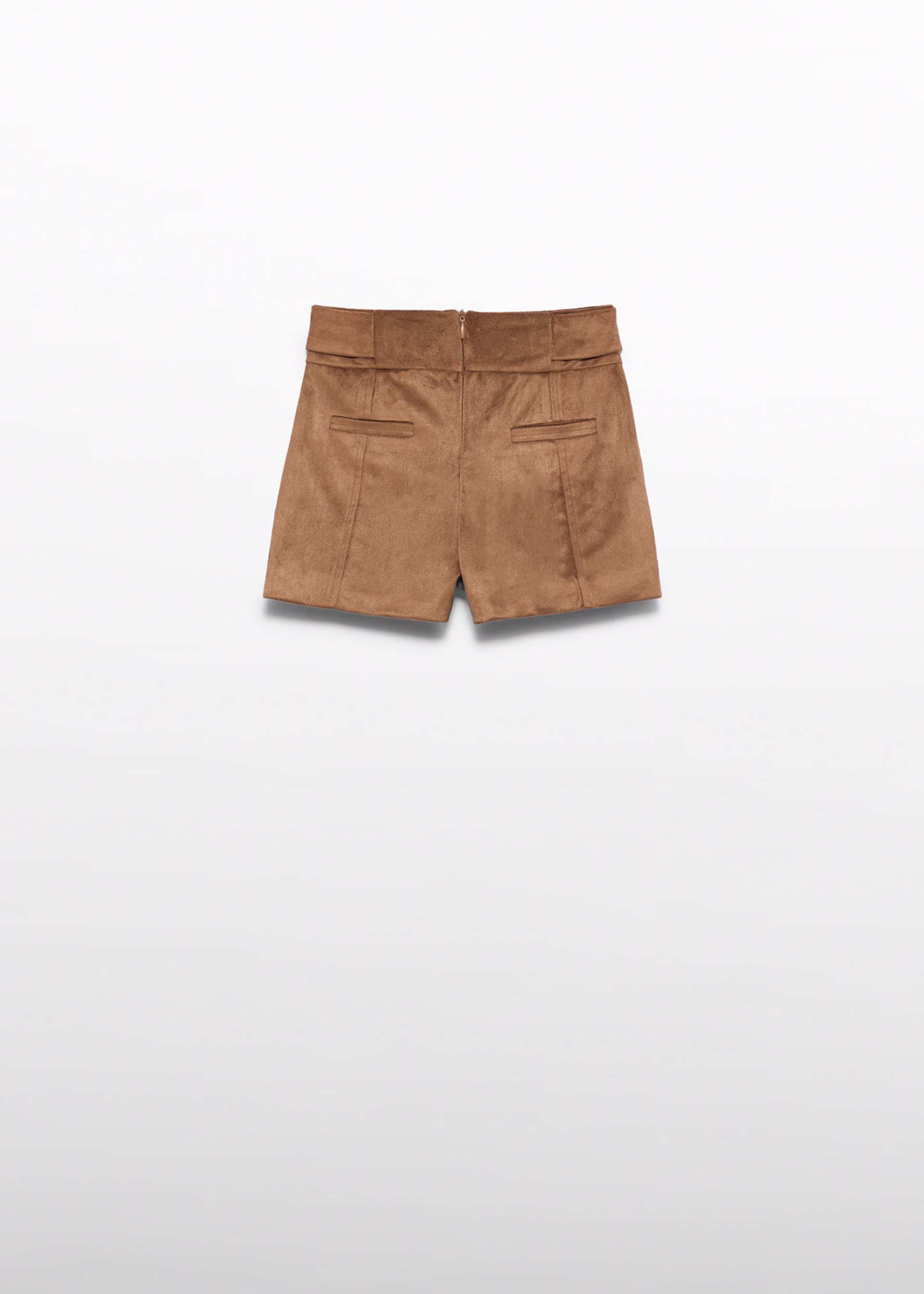 Girls' suede Bermuda shorts