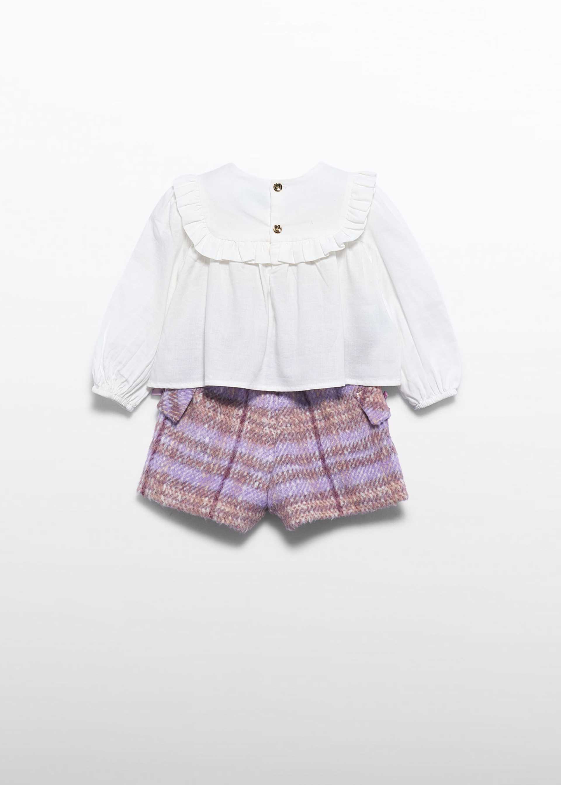 Conjunto bermuda quadrados bebé menina