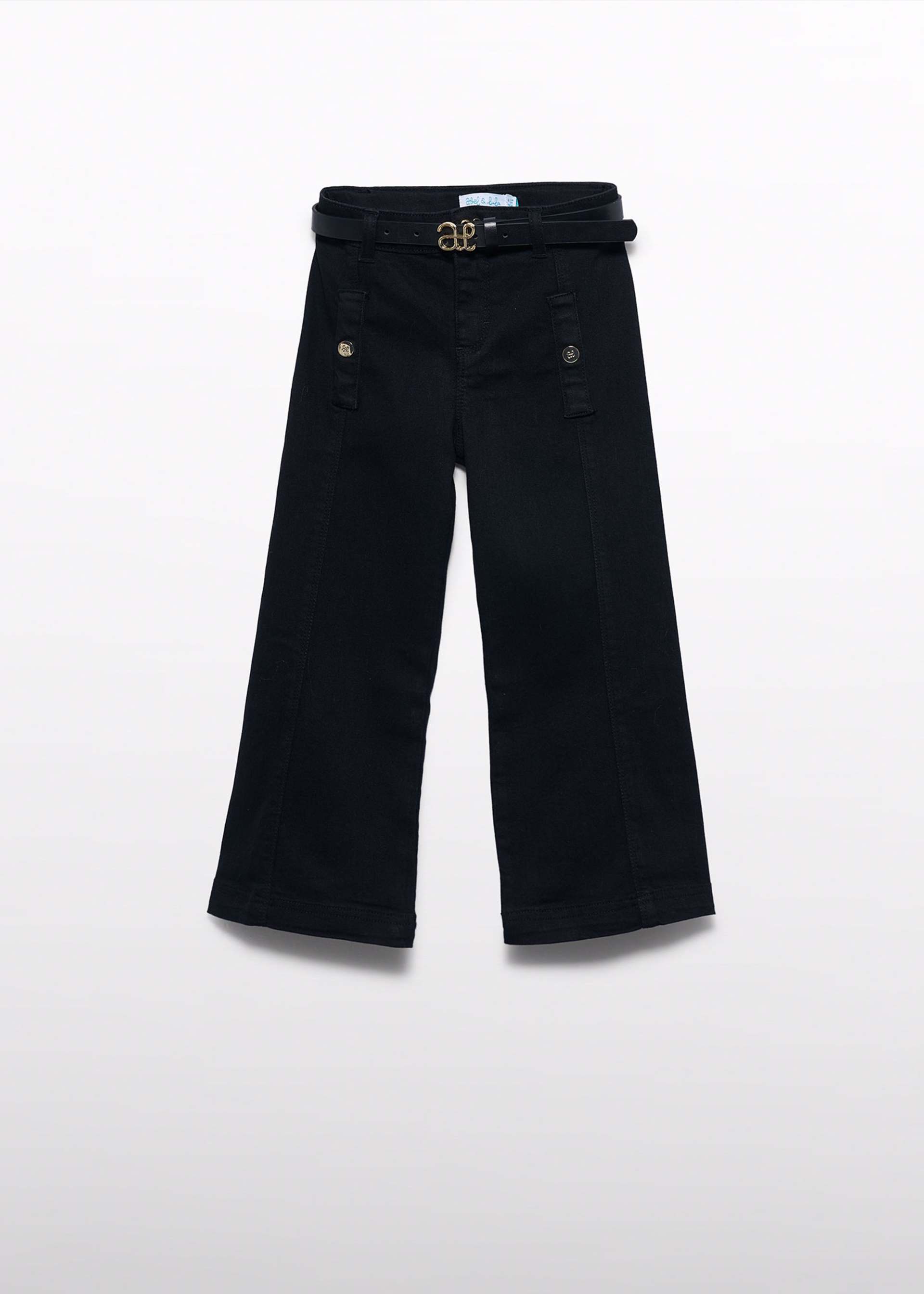 Pantalon en jean avec ceinture fille