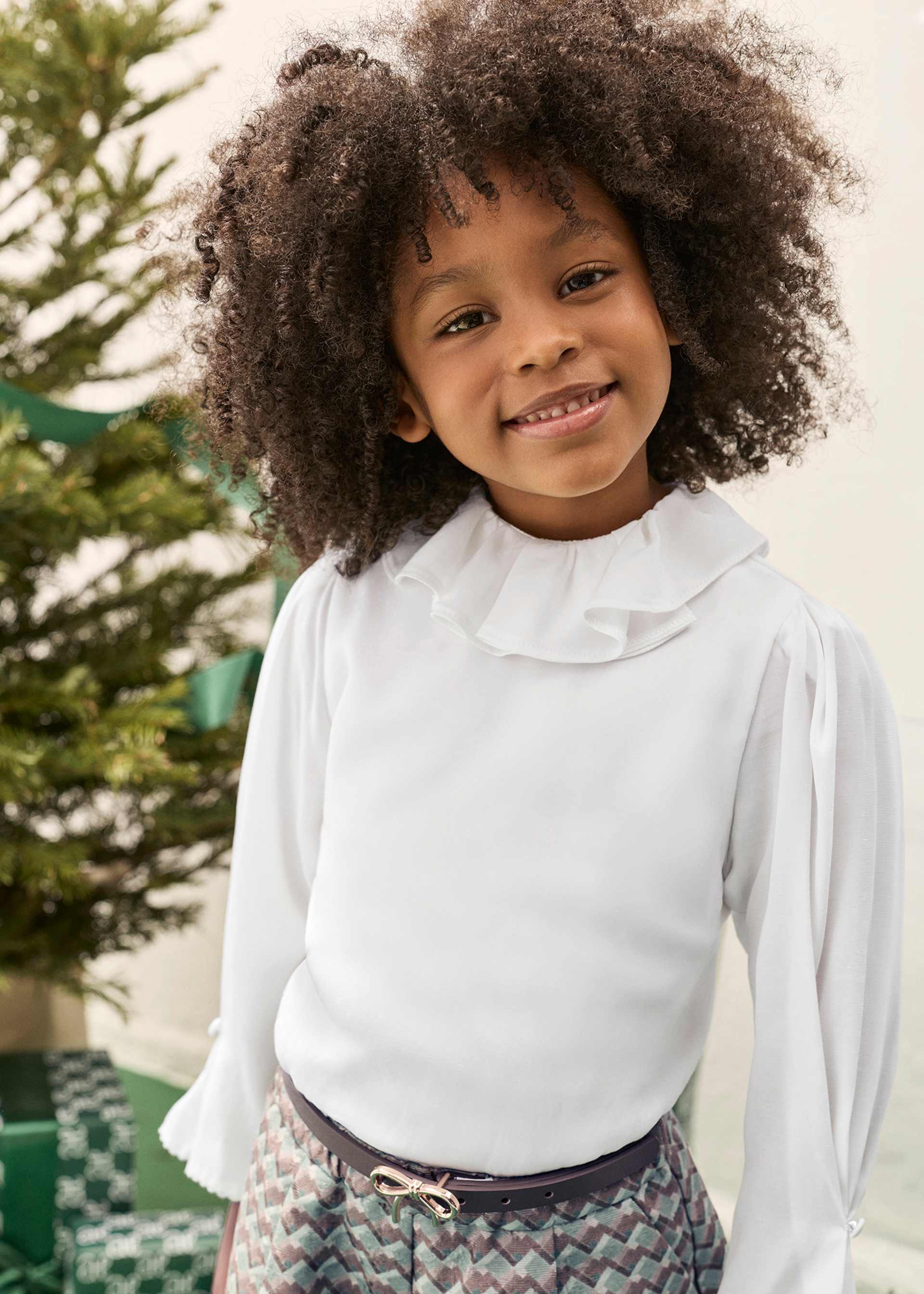 Completo bermuda quadri bambina