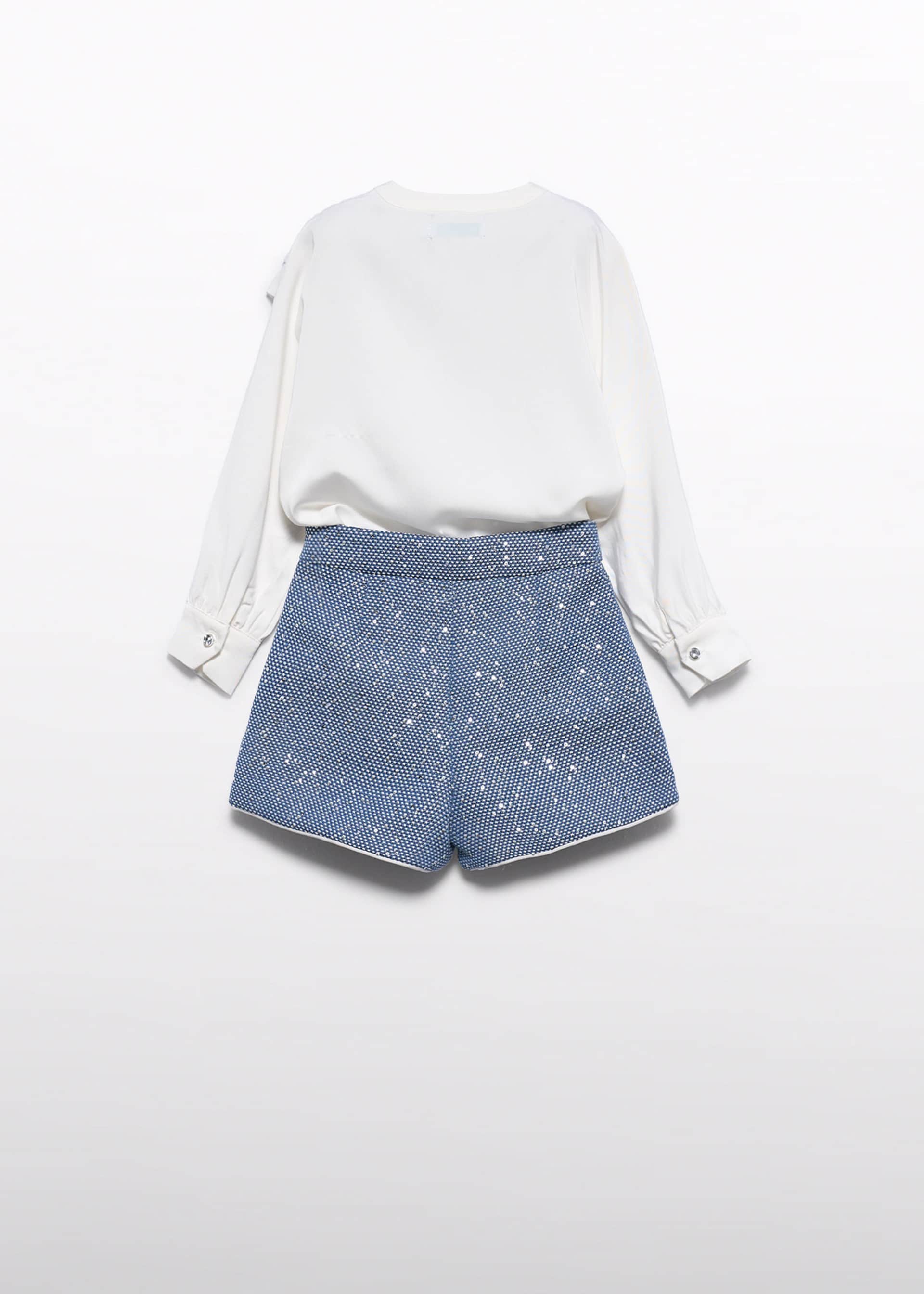 Ensemble bermuda en jean brillant fille