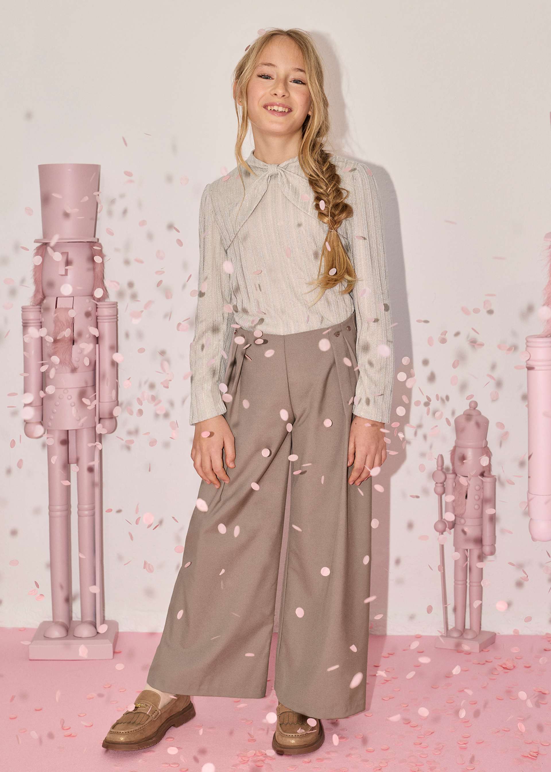 Completo pantalone twill bambina