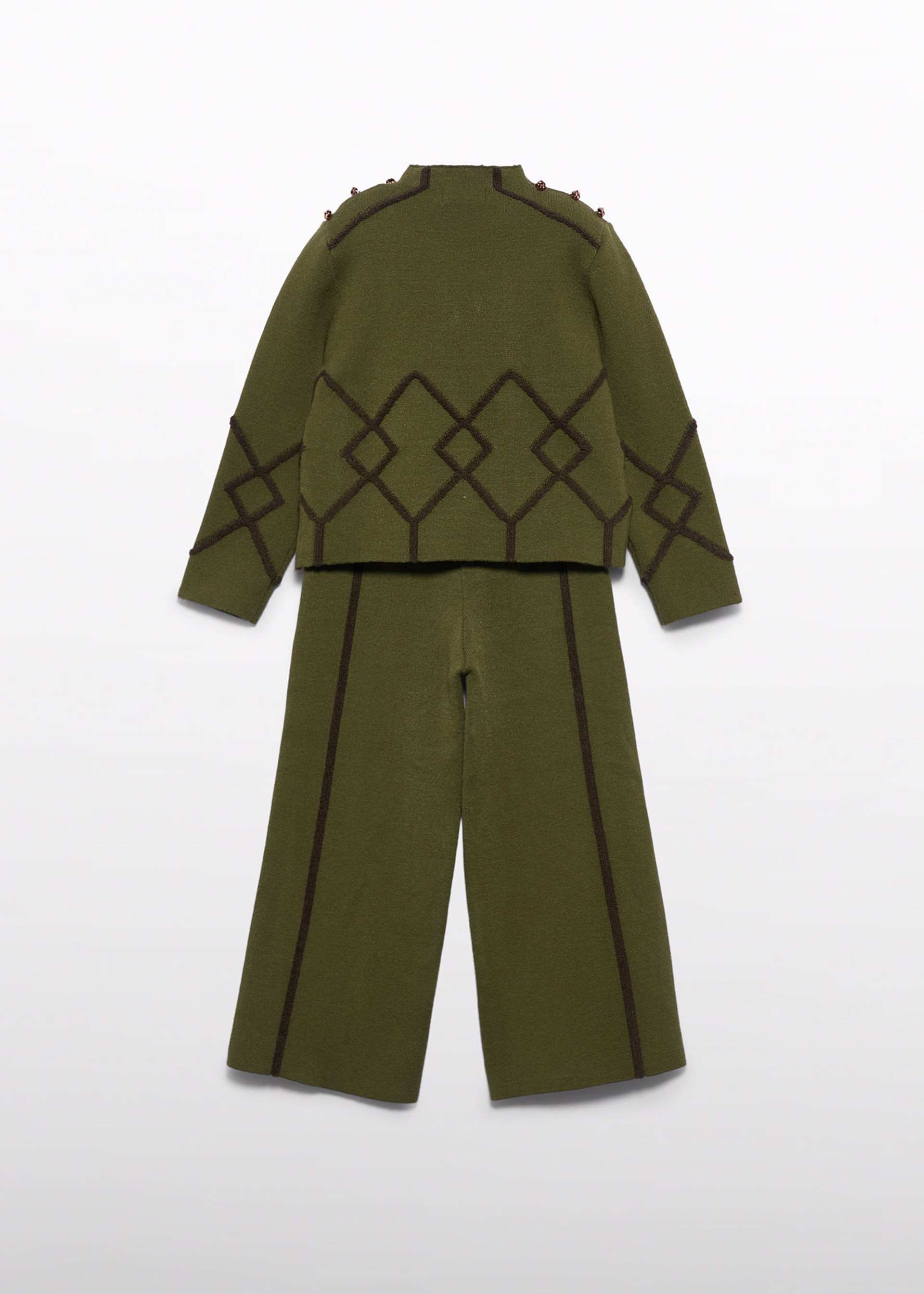 Set cu pantaloni din tricot fetita