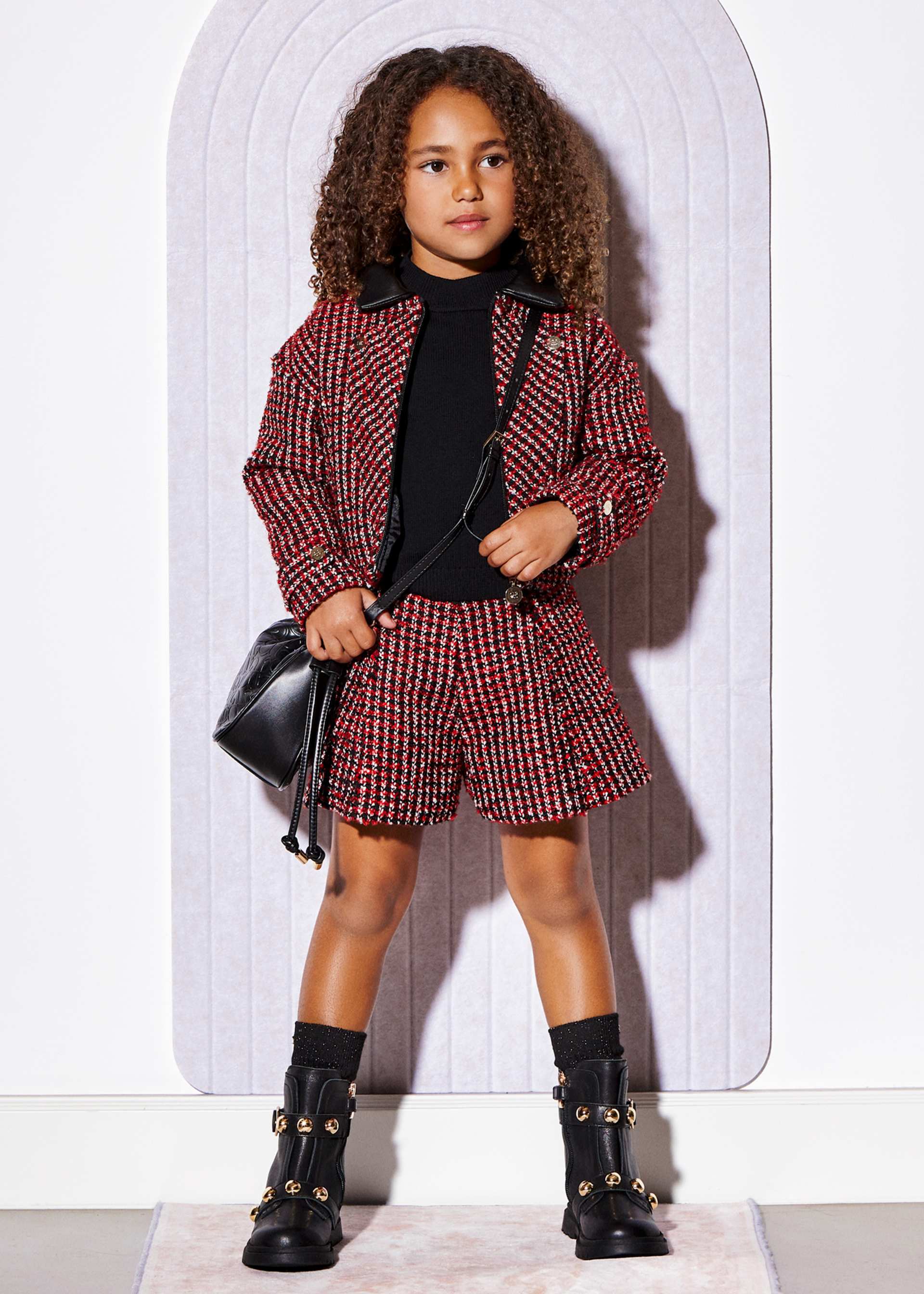 Bermude tweed fetita