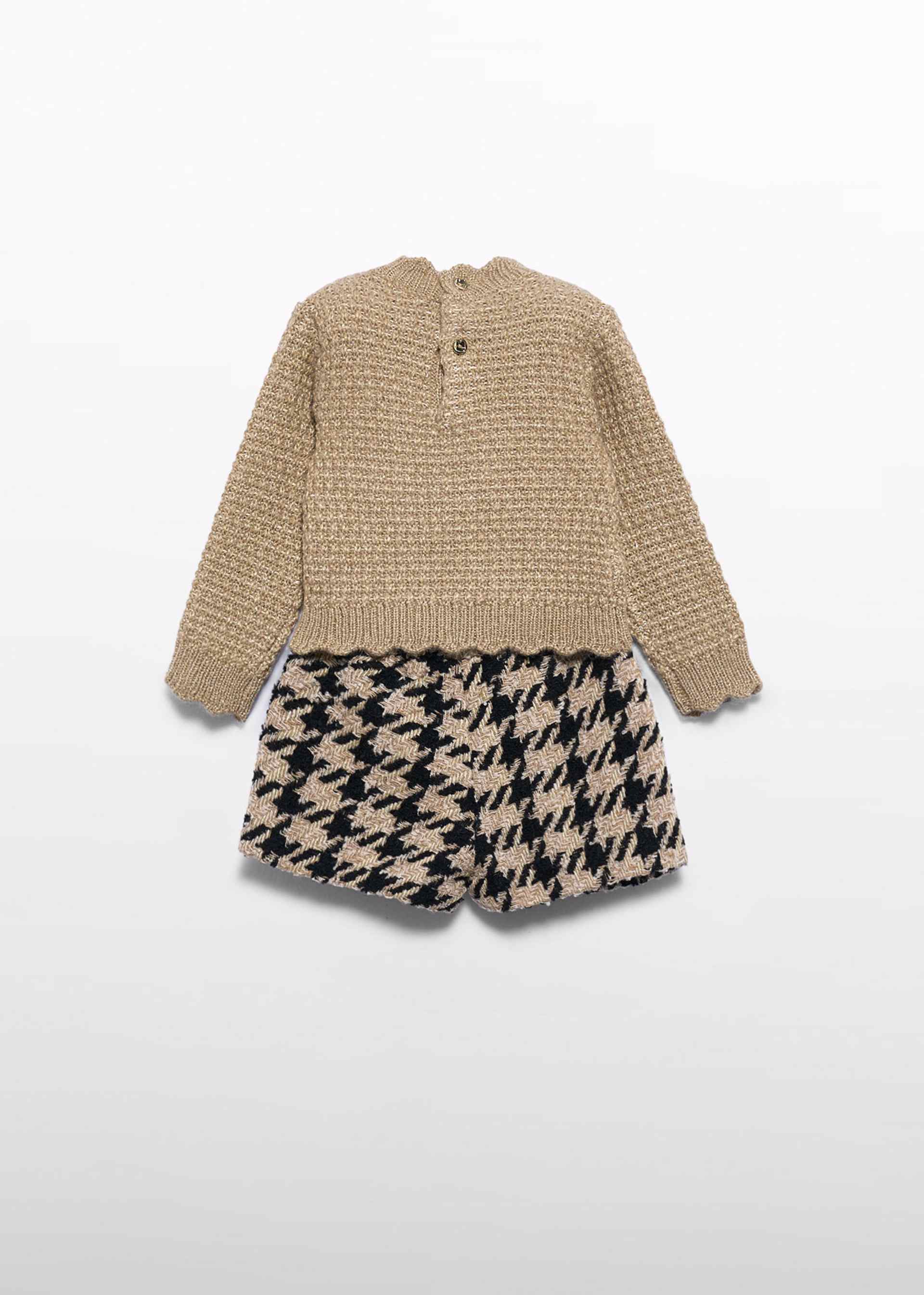 Conjunto bermuda pata de galo bebé menina