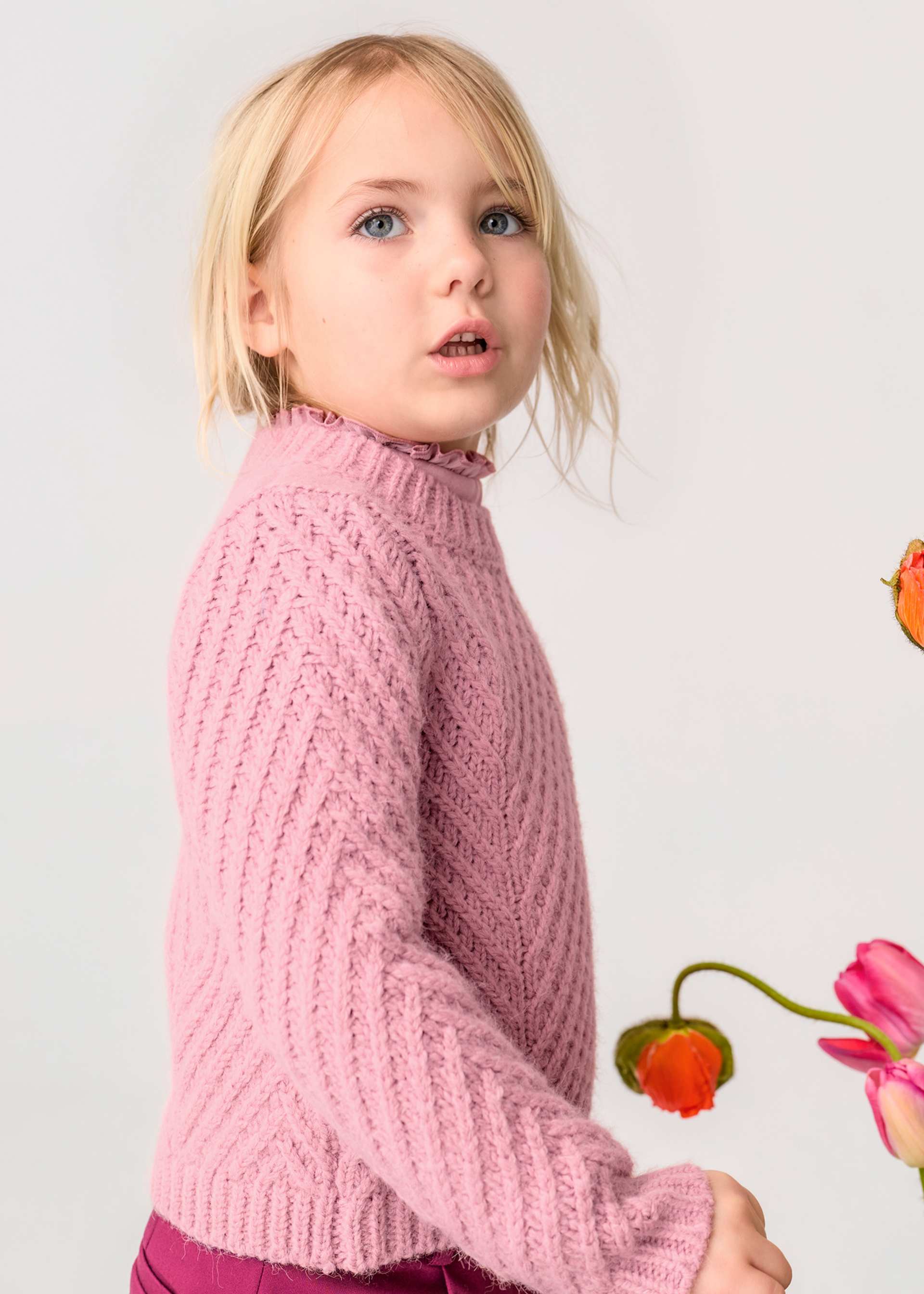 Sweter strukturalny dla dziewczynki