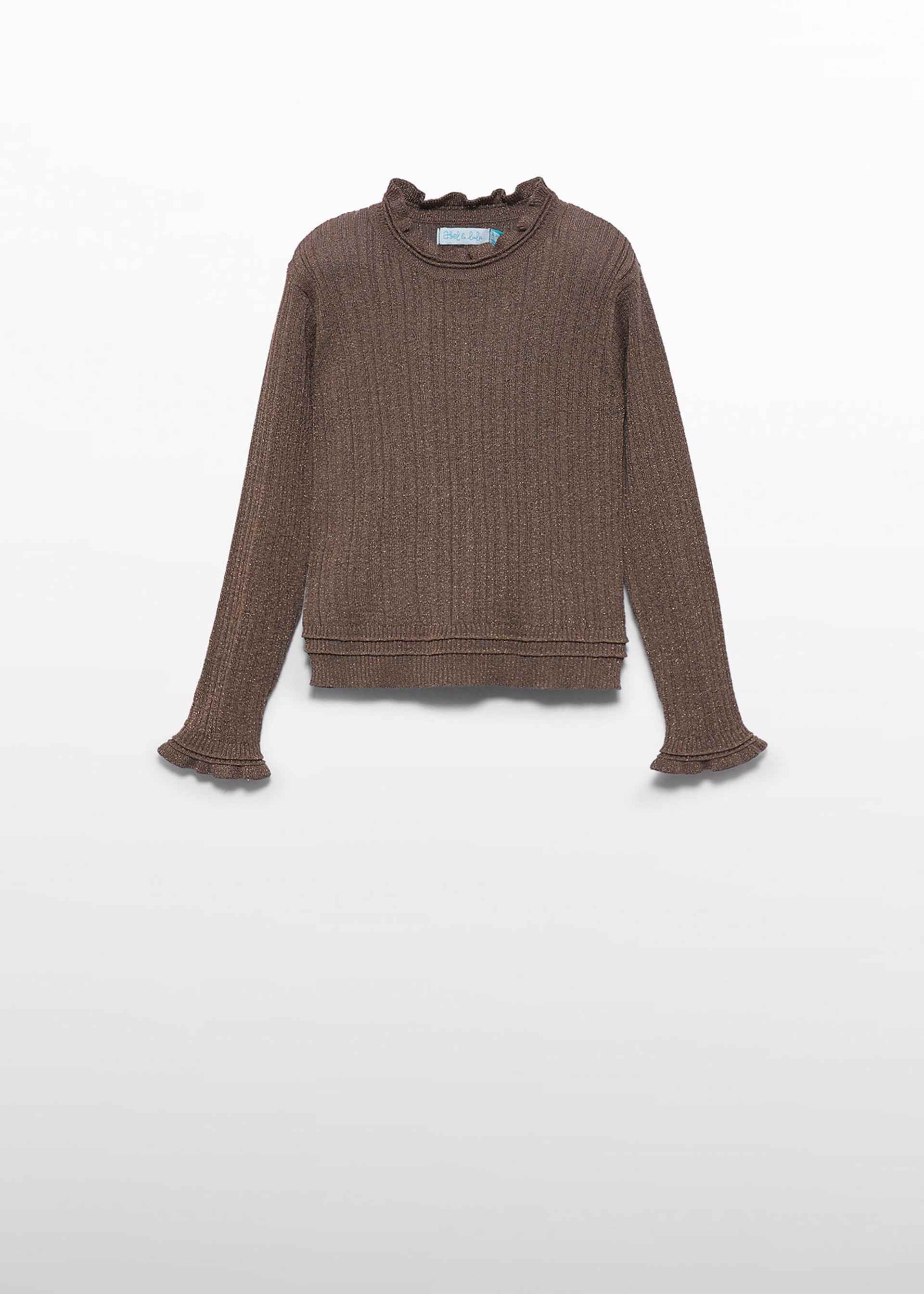 Pulover din tricot cu semiguler fetita
