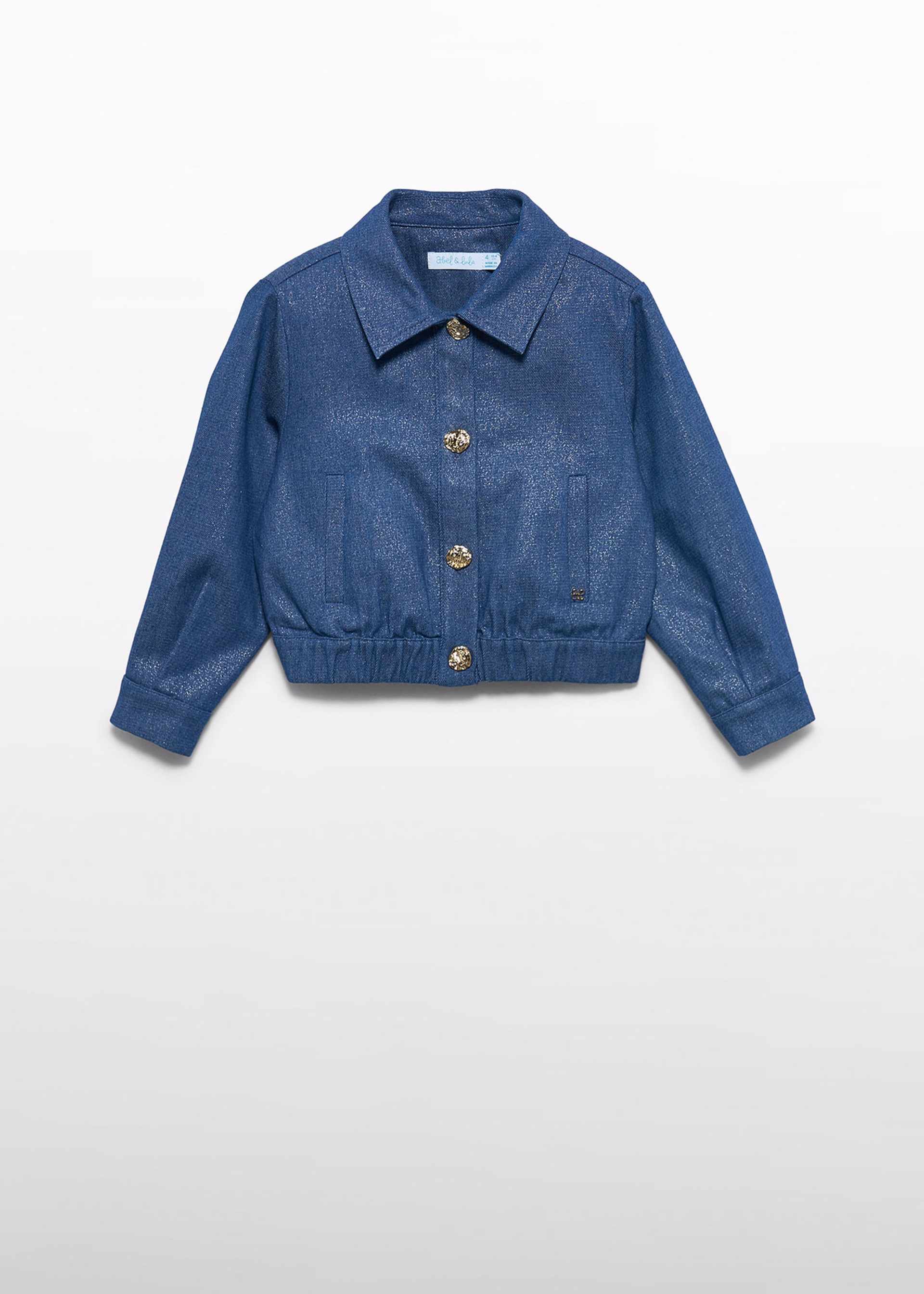 Girls' shiny denim jacket