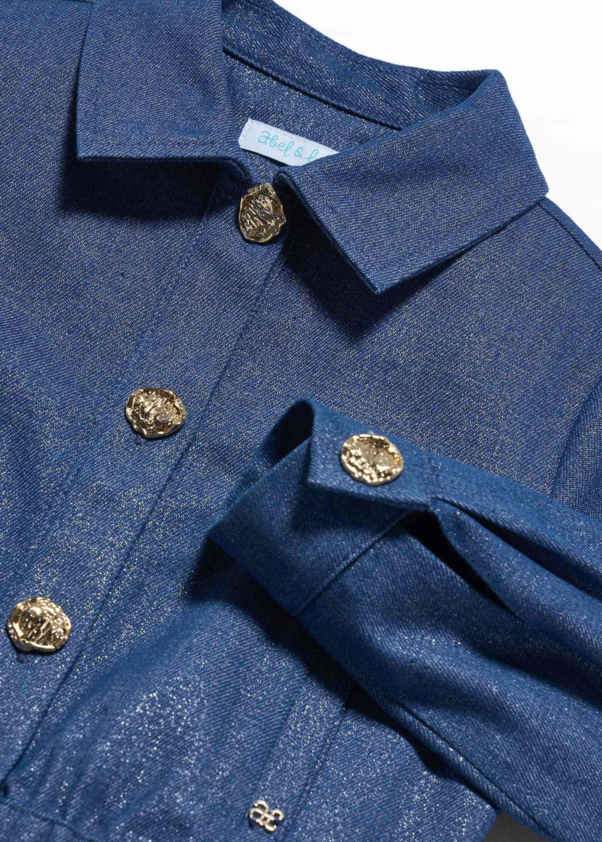 Veste en jean brillant fille