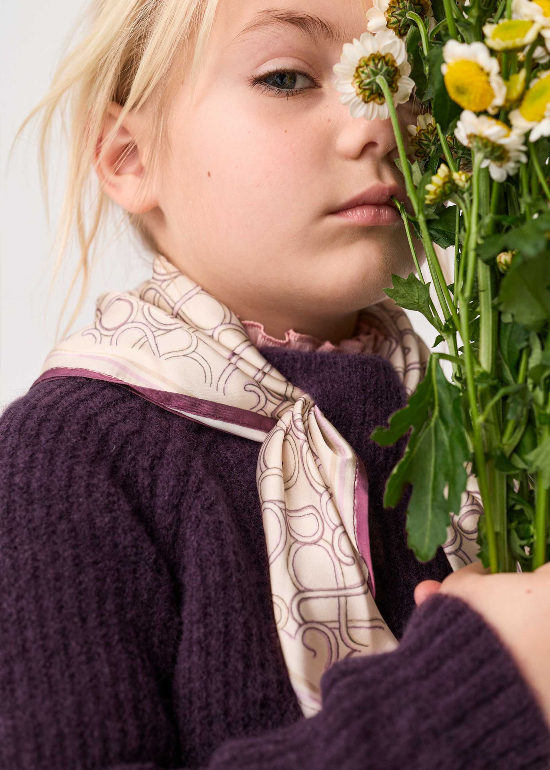 Maglione foulard bambina
