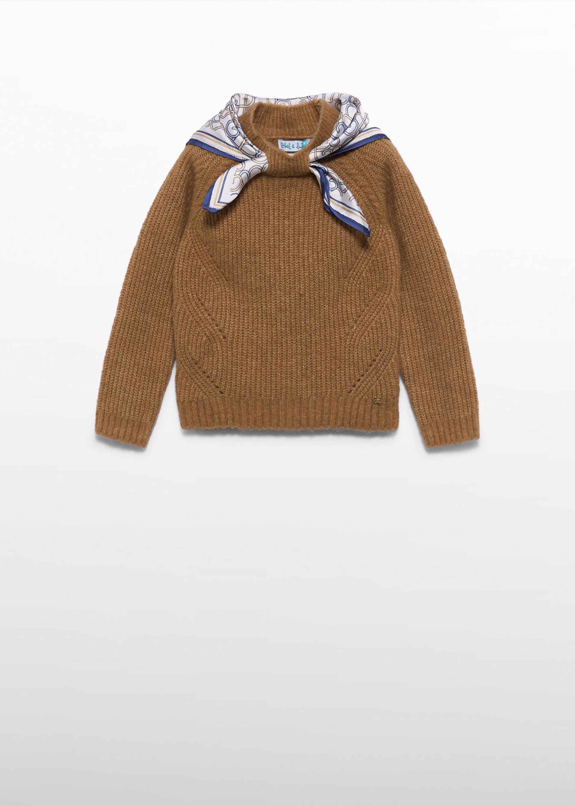 Sweter z chustą dla dziewczynki