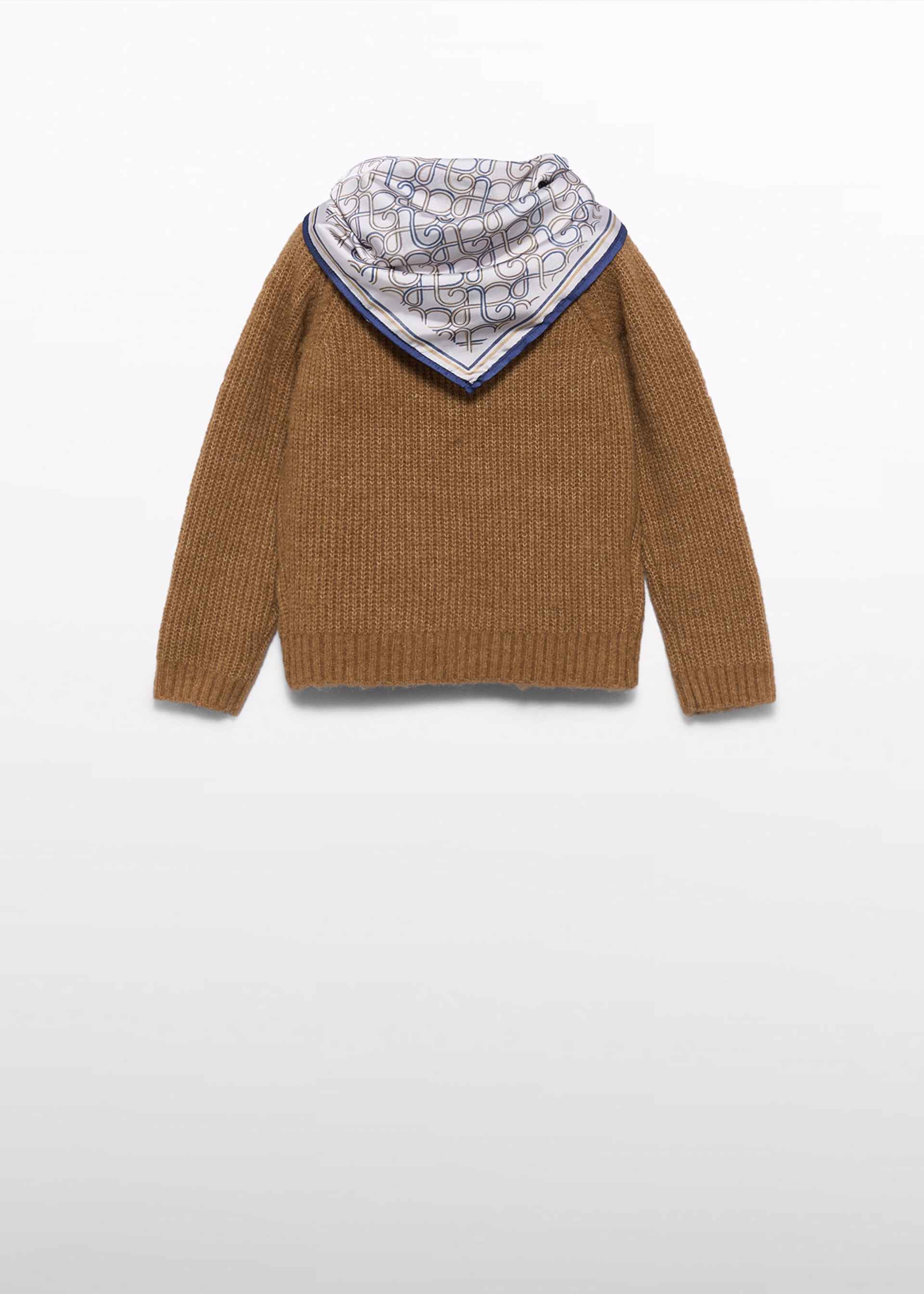 Sweter z chustą dla dziewczynki