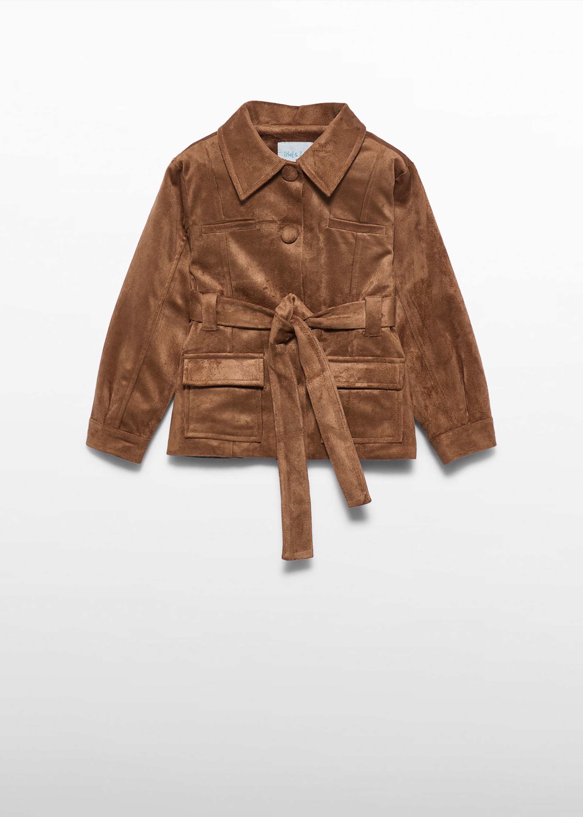 Giacca camoscio cintura bambina