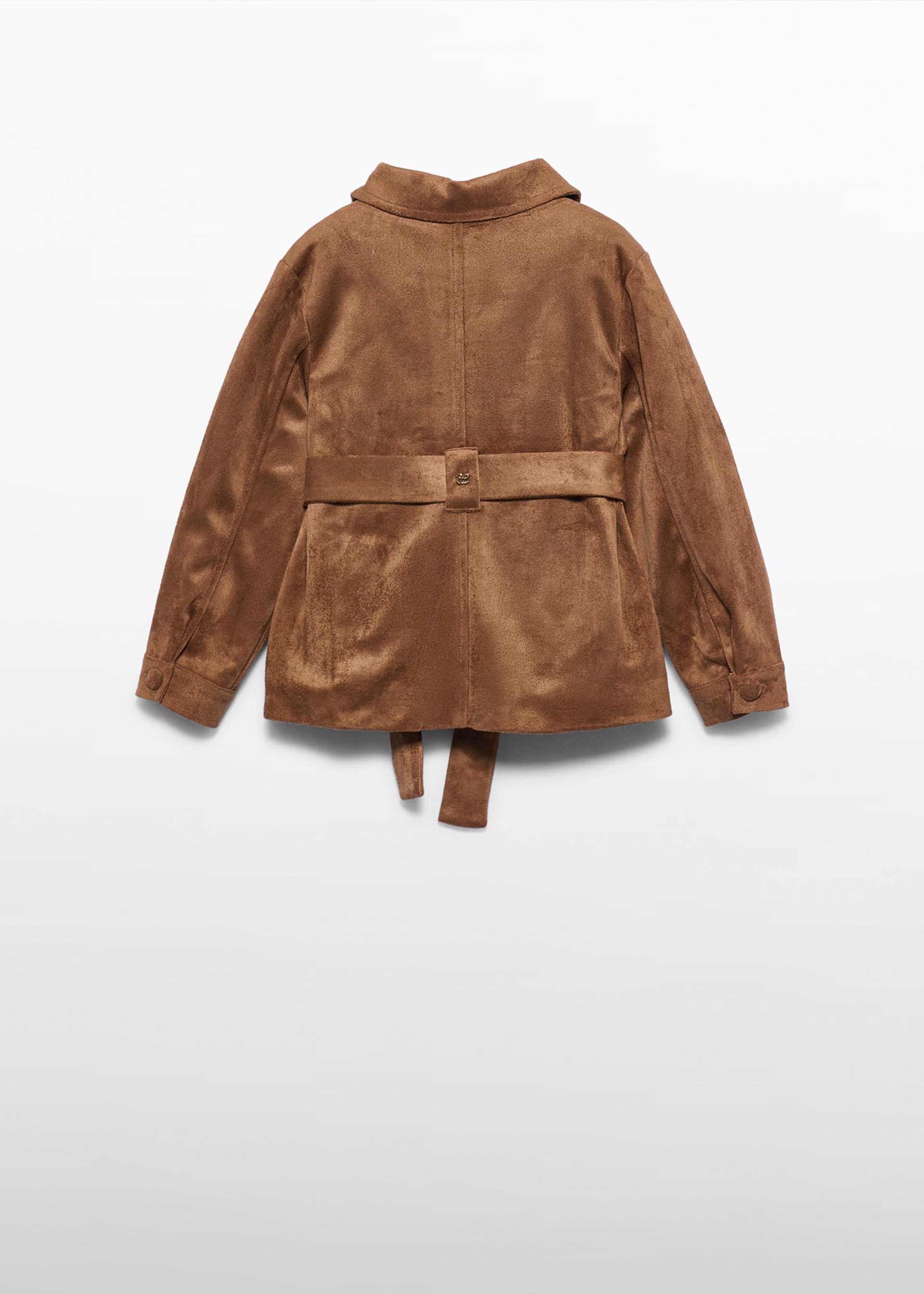 Manteau en daim avec ceinture fille