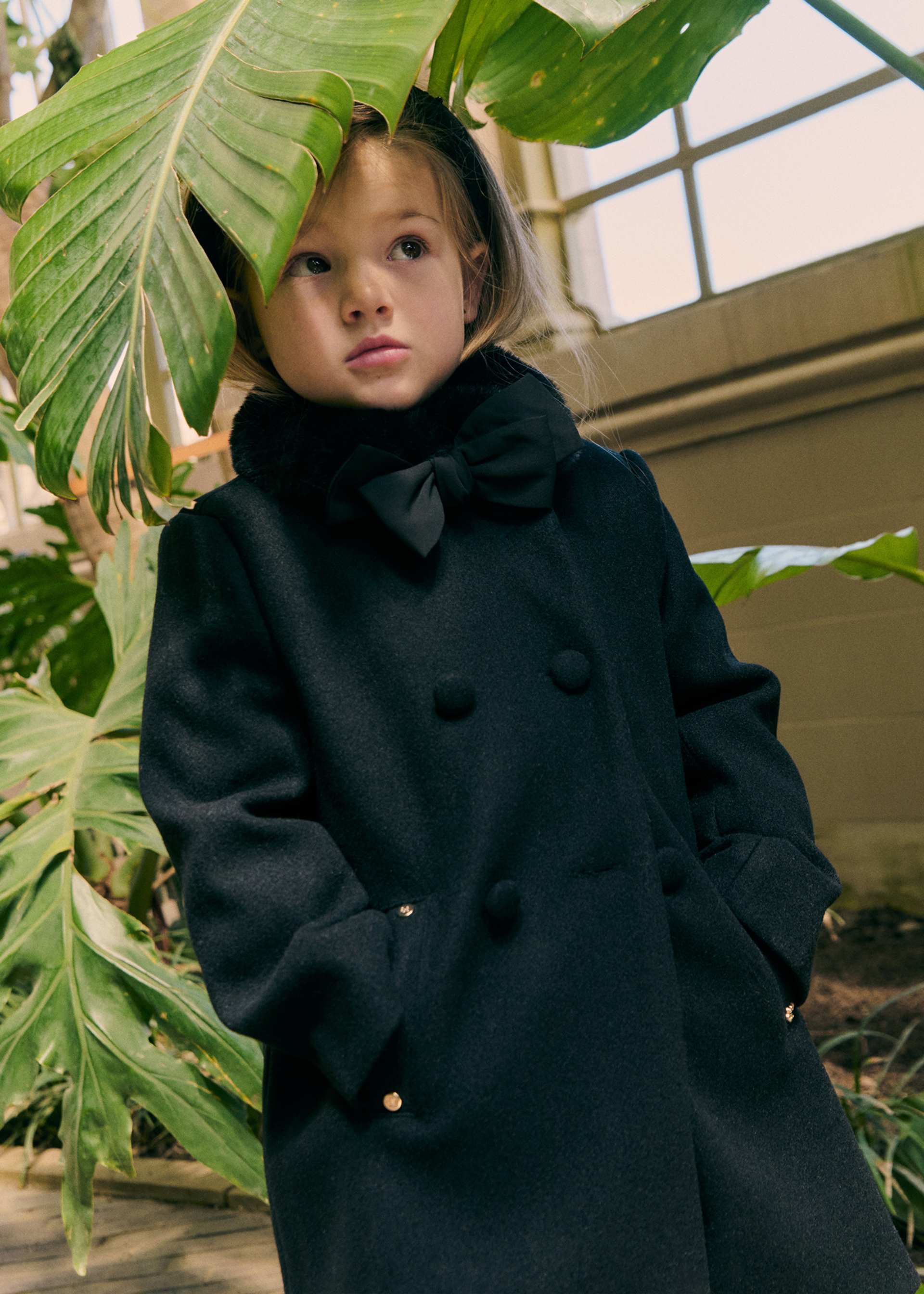 Girls' woollen coat