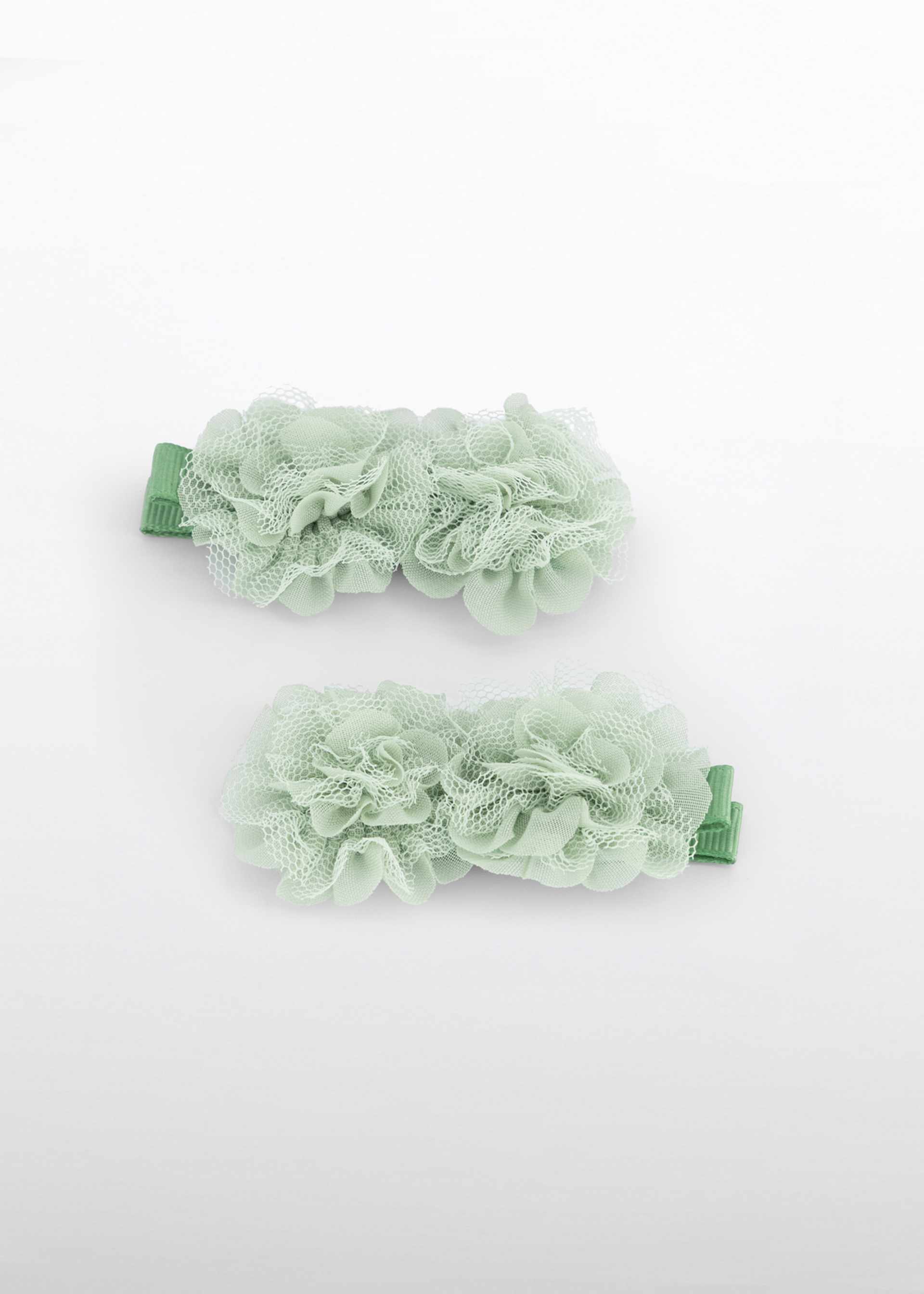 Lot de deux pinces à cheveux fleurs bébé fille