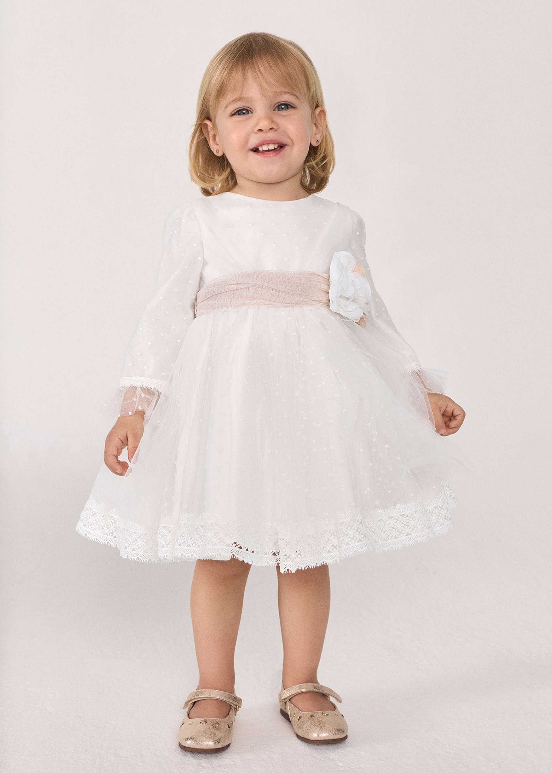 Rochie din tul plisat bebe