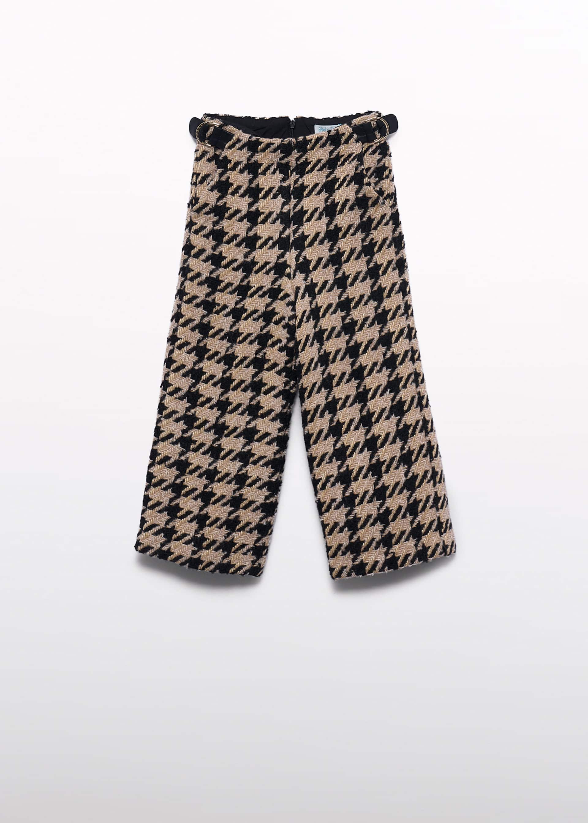 Pantalon culotte pied-de-poule fille