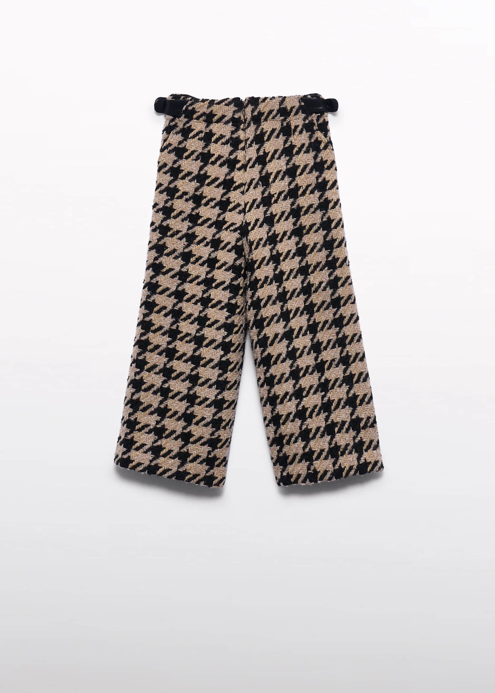 Pantalon culotte pied-de-poule fille