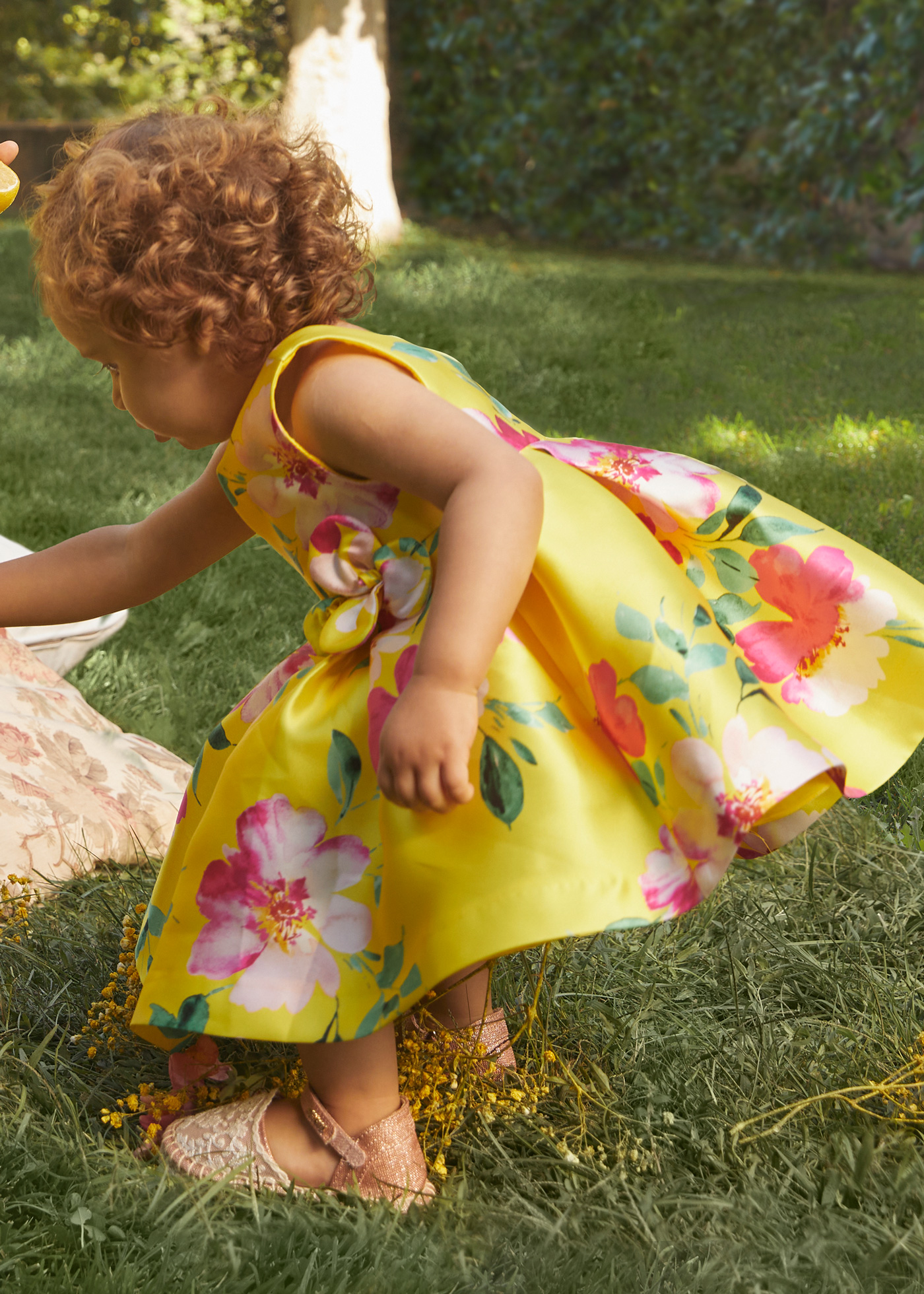 Lula Vestito Floreale Giallo Abel E Lula Bambina Cerimonia Abito