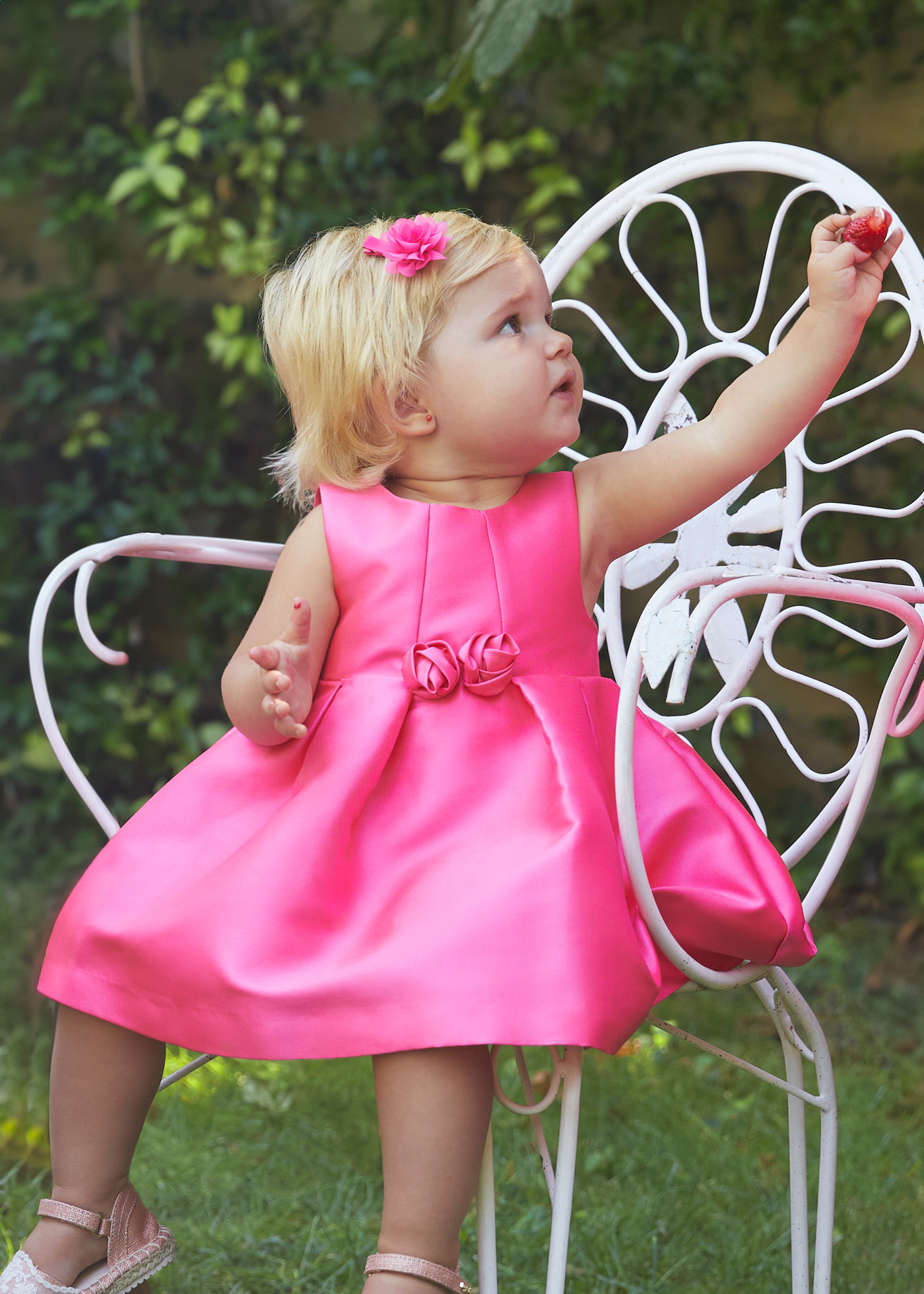 Baby mikado dress Fuchsia | Abel & Lula ® Baby mikado dress Fuchsia | Abel & Lula ®