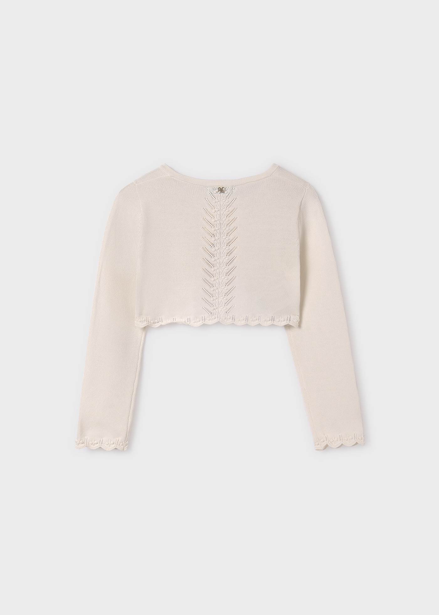 Girl cropped knit cardigan