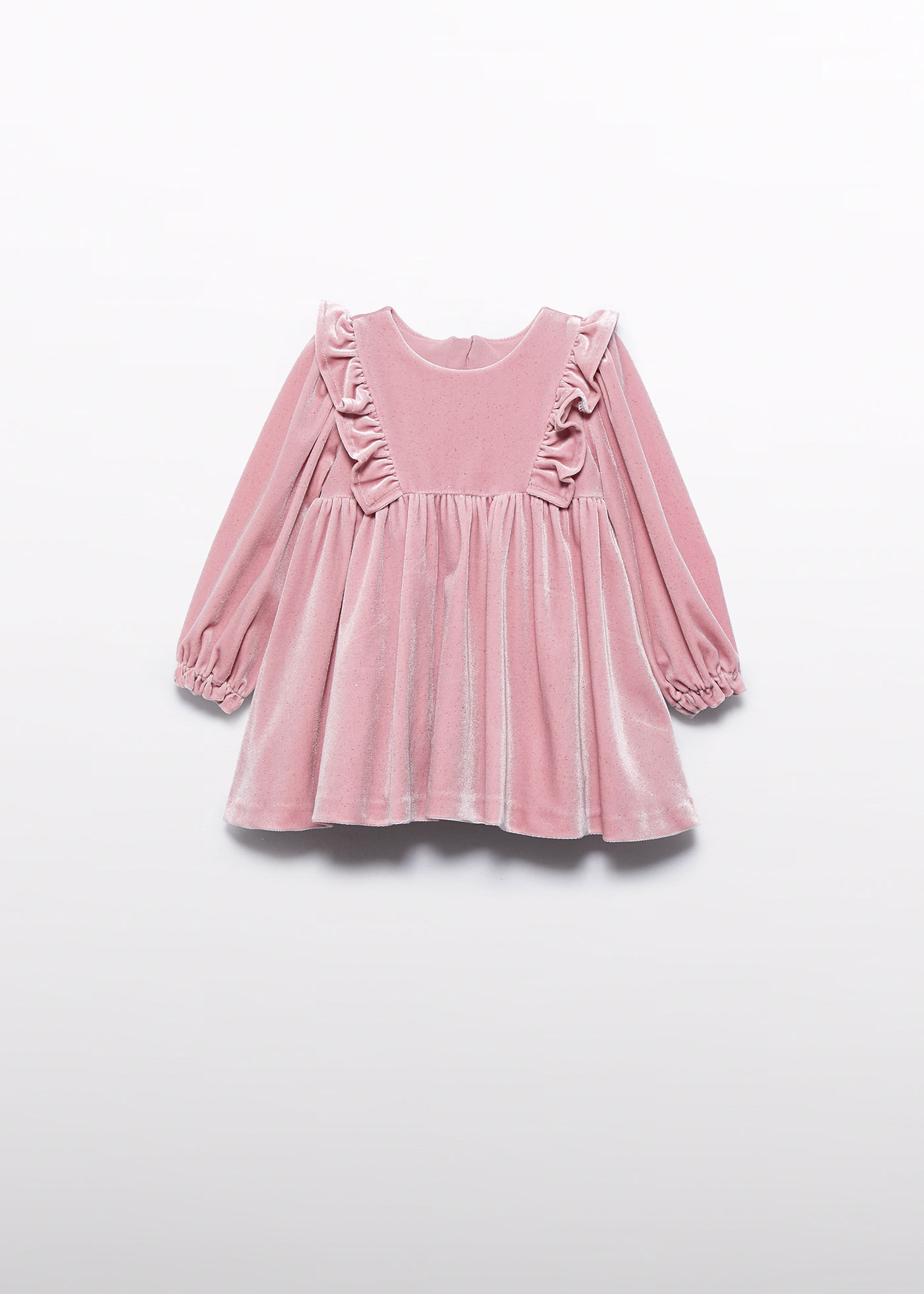 Babyhug Woven Sleeveless Party Dress With Glitter Print - Dark Pink
